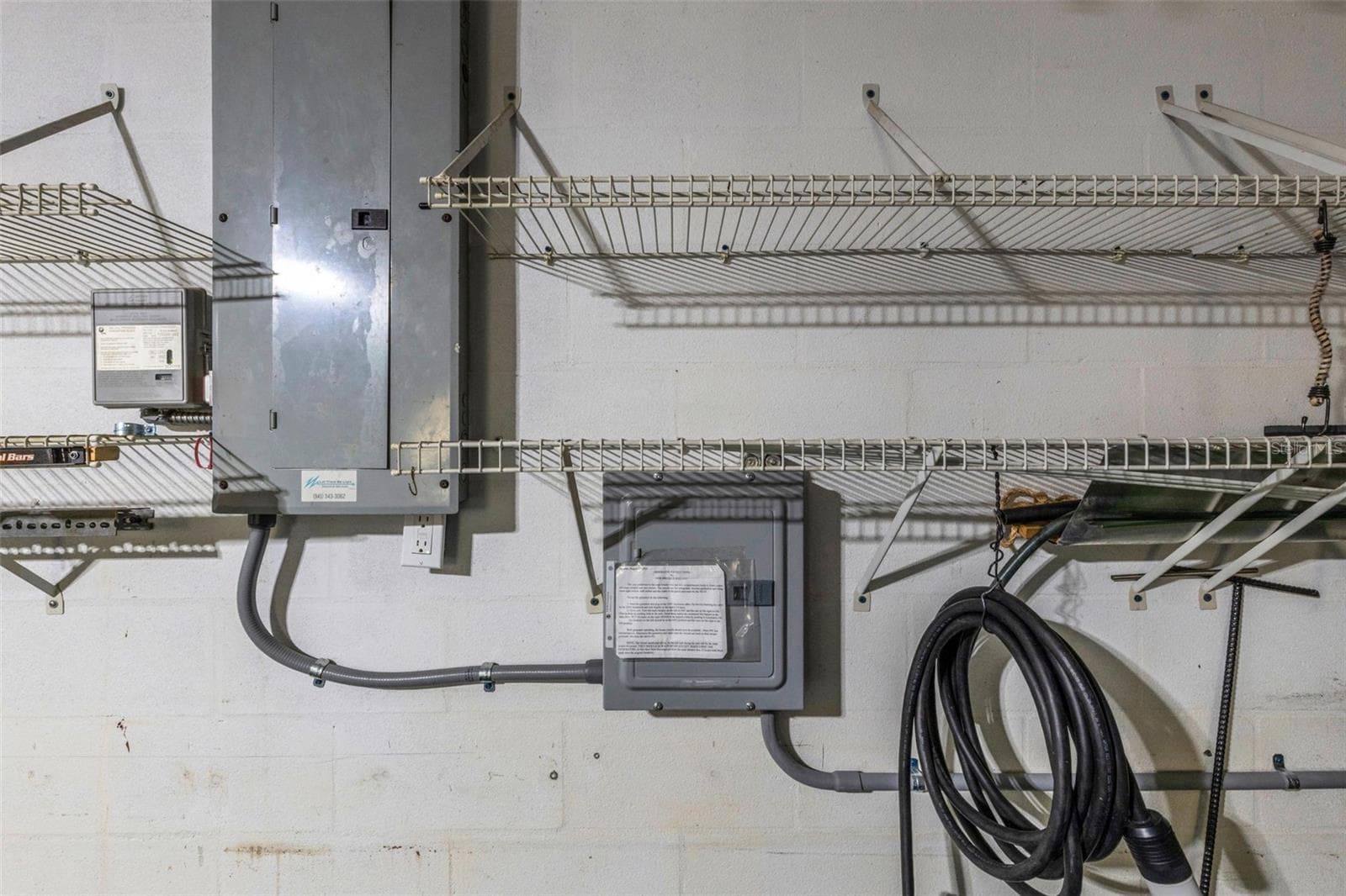 Electrical panel for external power. - 4430 FERN DR, BRADENTON