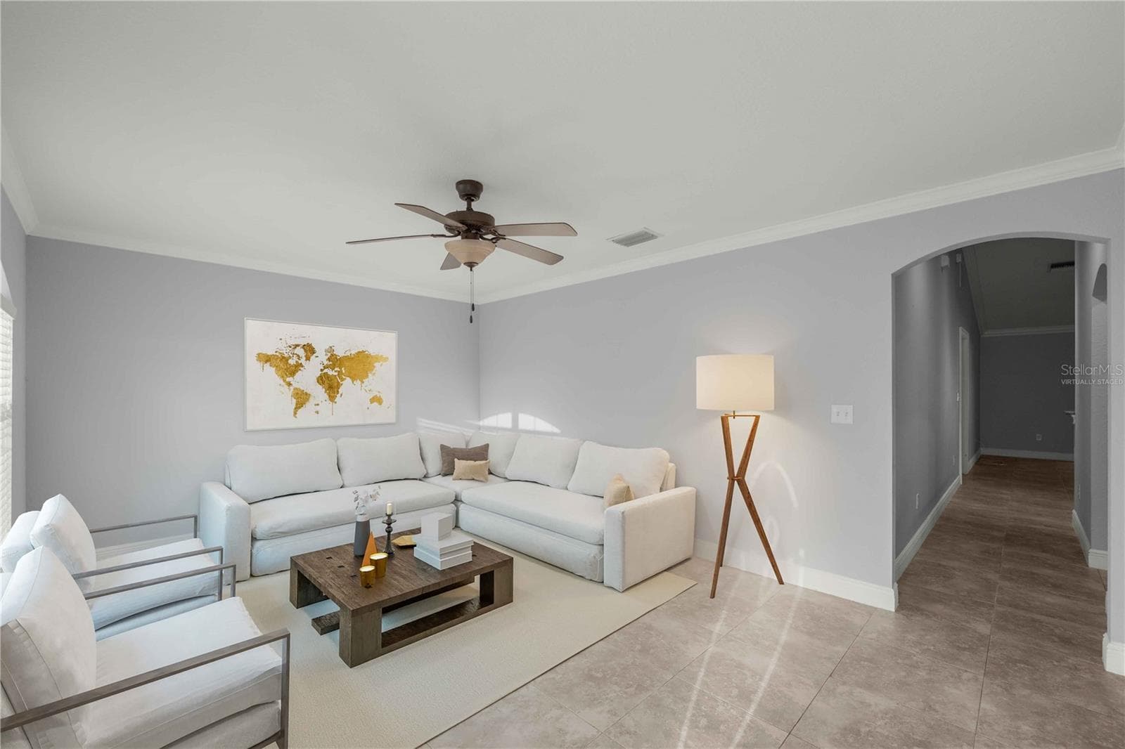 Family Room-Virtually Staged - 16376 SE 81ST CT, SUMMERFIELD