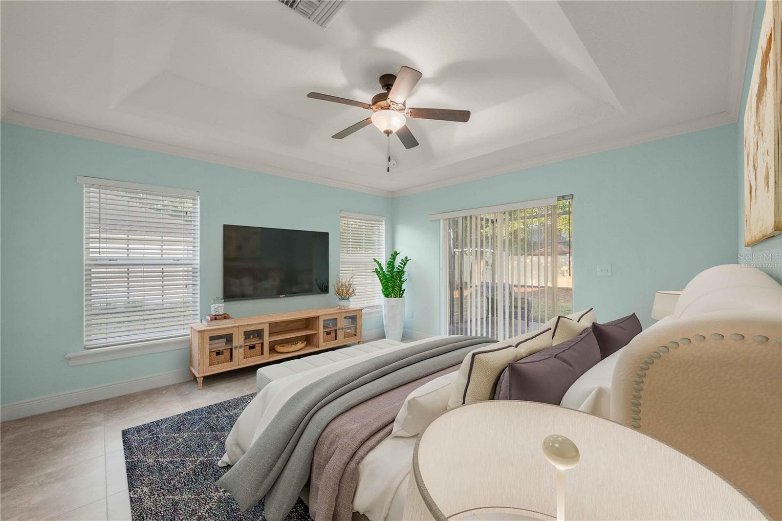 Primary Bedroom -Virtually Staged - 16376 SE 81ST CT, SUMMERFIELD