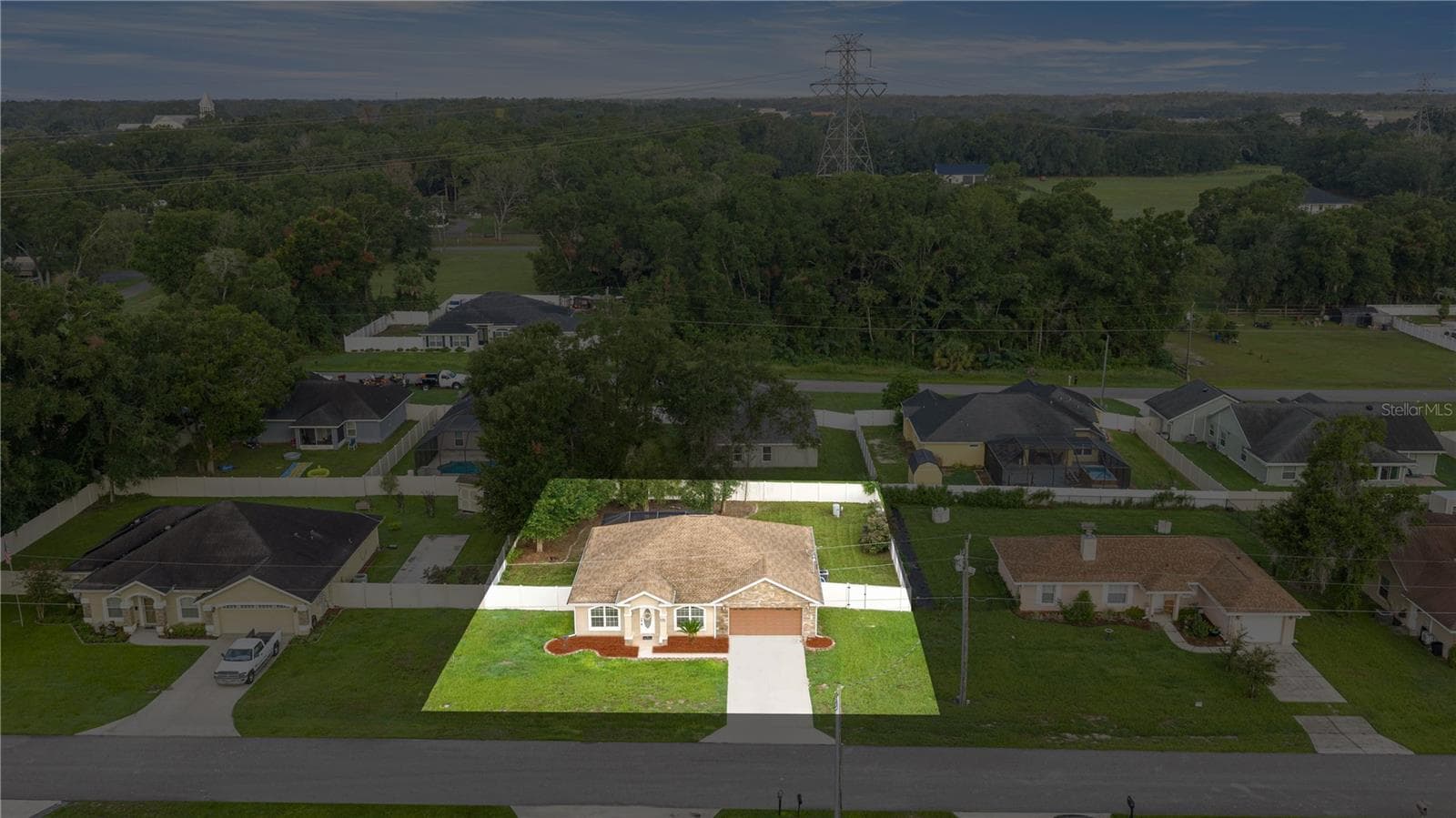 Aerial View - 16376 SE 81ST CT, SUMMERFIELD