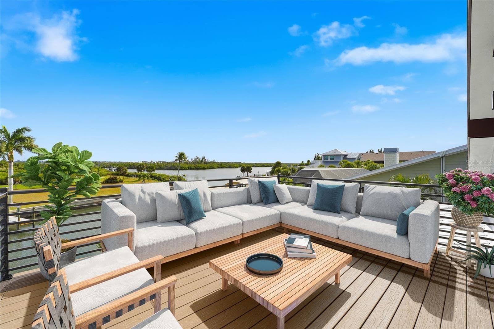 3rd floor balcony-virtually staged - 2795 N BEACH RD #B, ENGLEWOOD