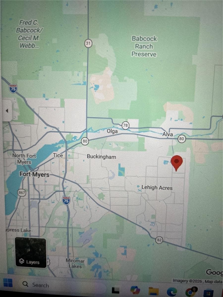 Map location reference - 2805 E 15TH ST, LEHIGH ACRES
