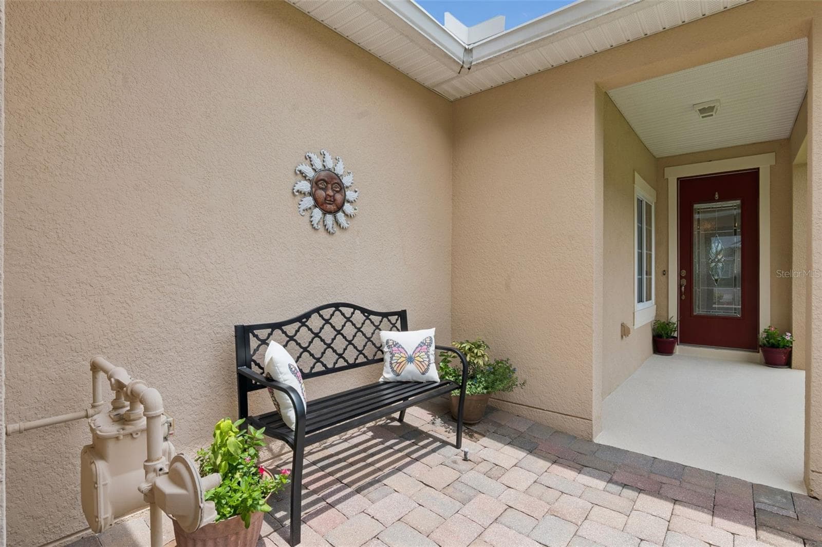 Walkway to leaded glass front door - 1381 ABBOT WAY, DELAND