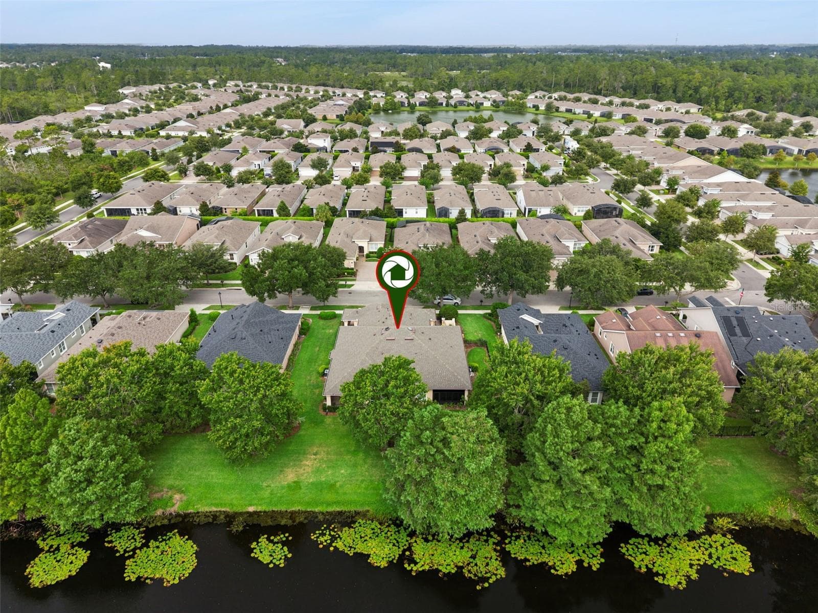Aerial view from behind the villa - 1381 ABBOT WAY, DELAND