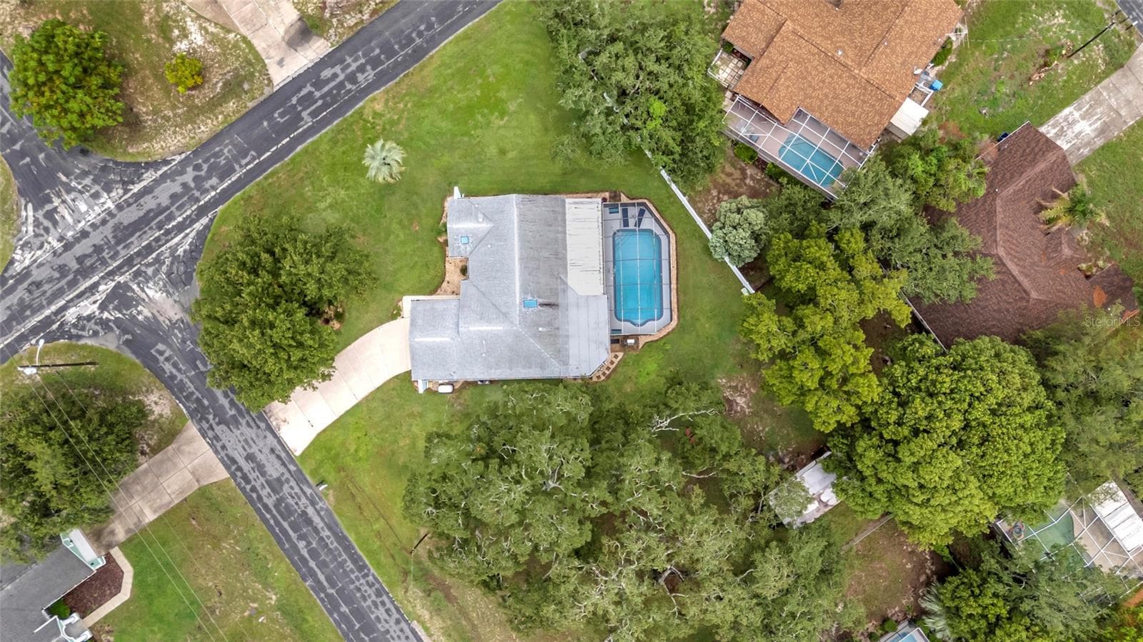 Aerial of Pool - 5325 ABAGAIL DR, SPRING HILL
