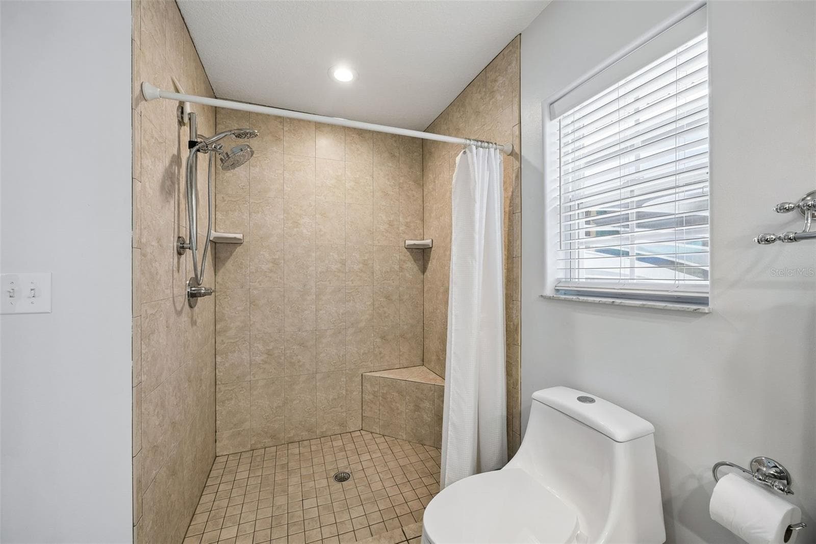 Includes A Tiled Shower With Seat For Your Safety - 107 EAGLES NEST LN, CRESCENT CITY