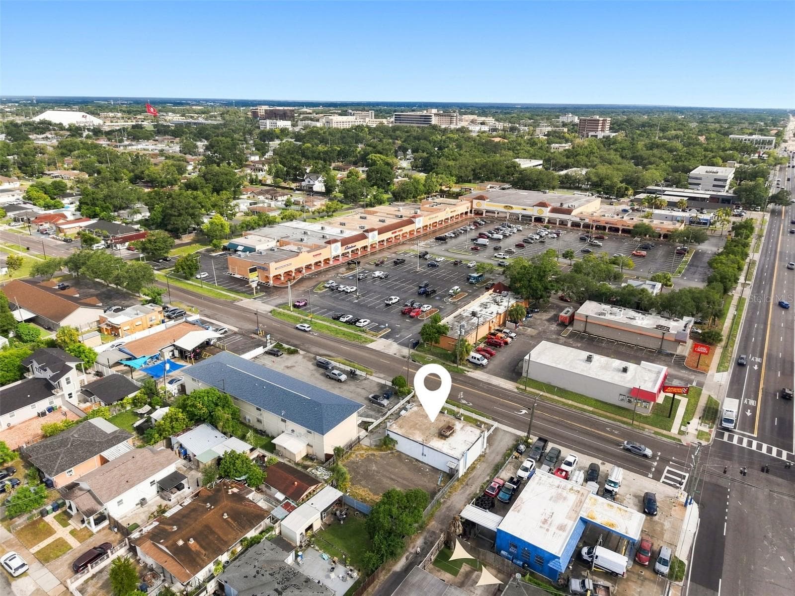Aerial view of commercial office building near Westshore Business District - 2508 W TAMPA BAY BLVD, TAMPA