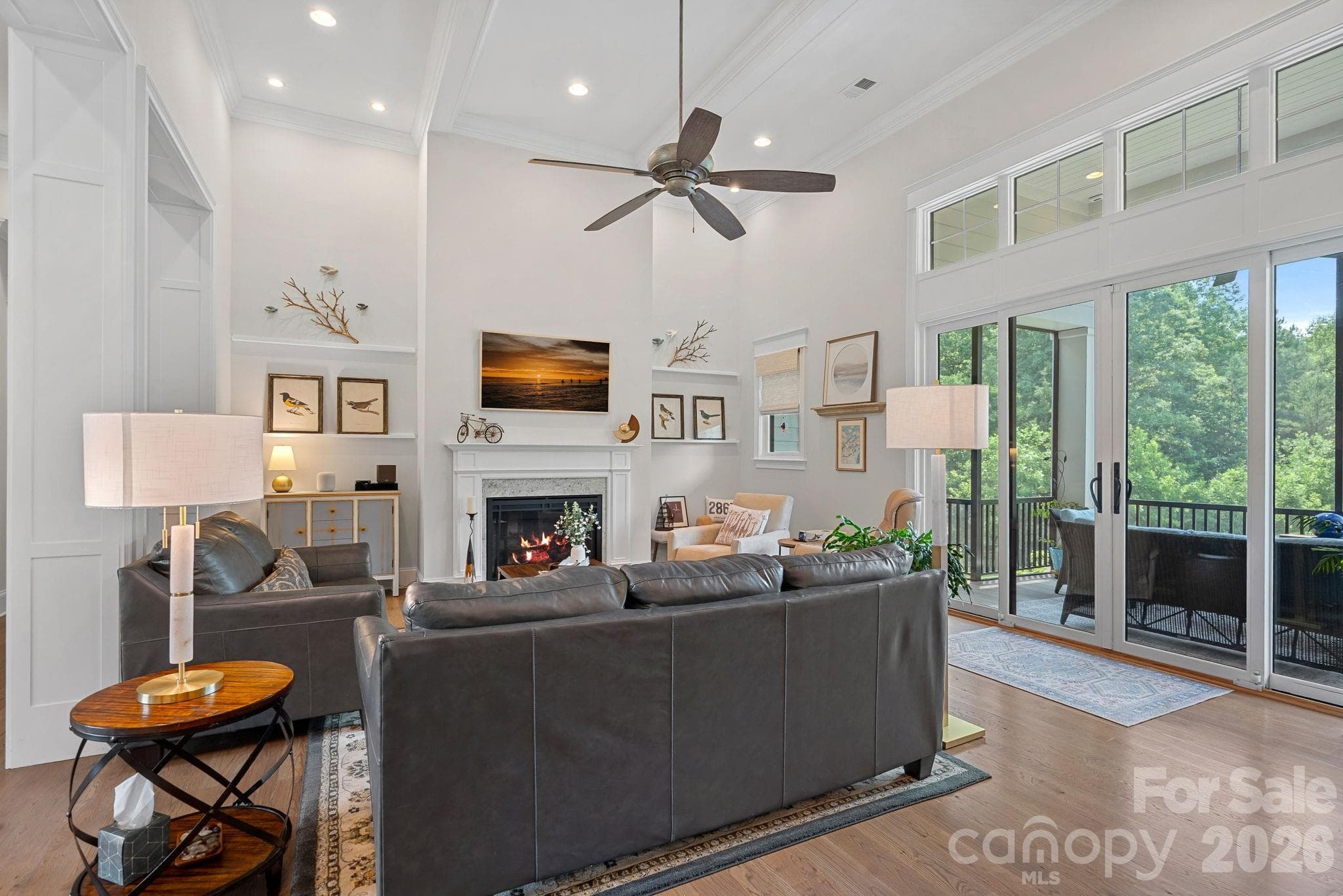 View from living area looking out onto the beautiful covered screened porch - 2889 Mount Pleasant Road, Sherrills Ford