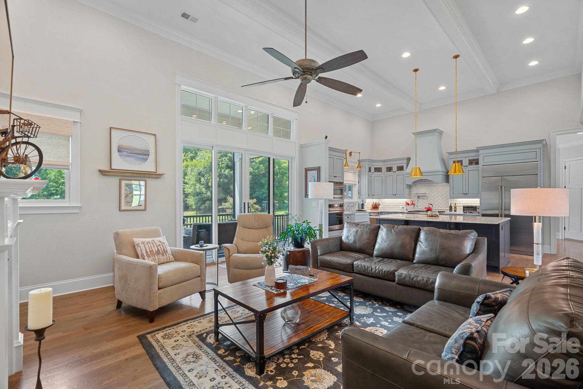 View of open floor plan from living area. Extends to covered screened in porch! - 2889 Mount Pleasant Road, Sherrills Ford