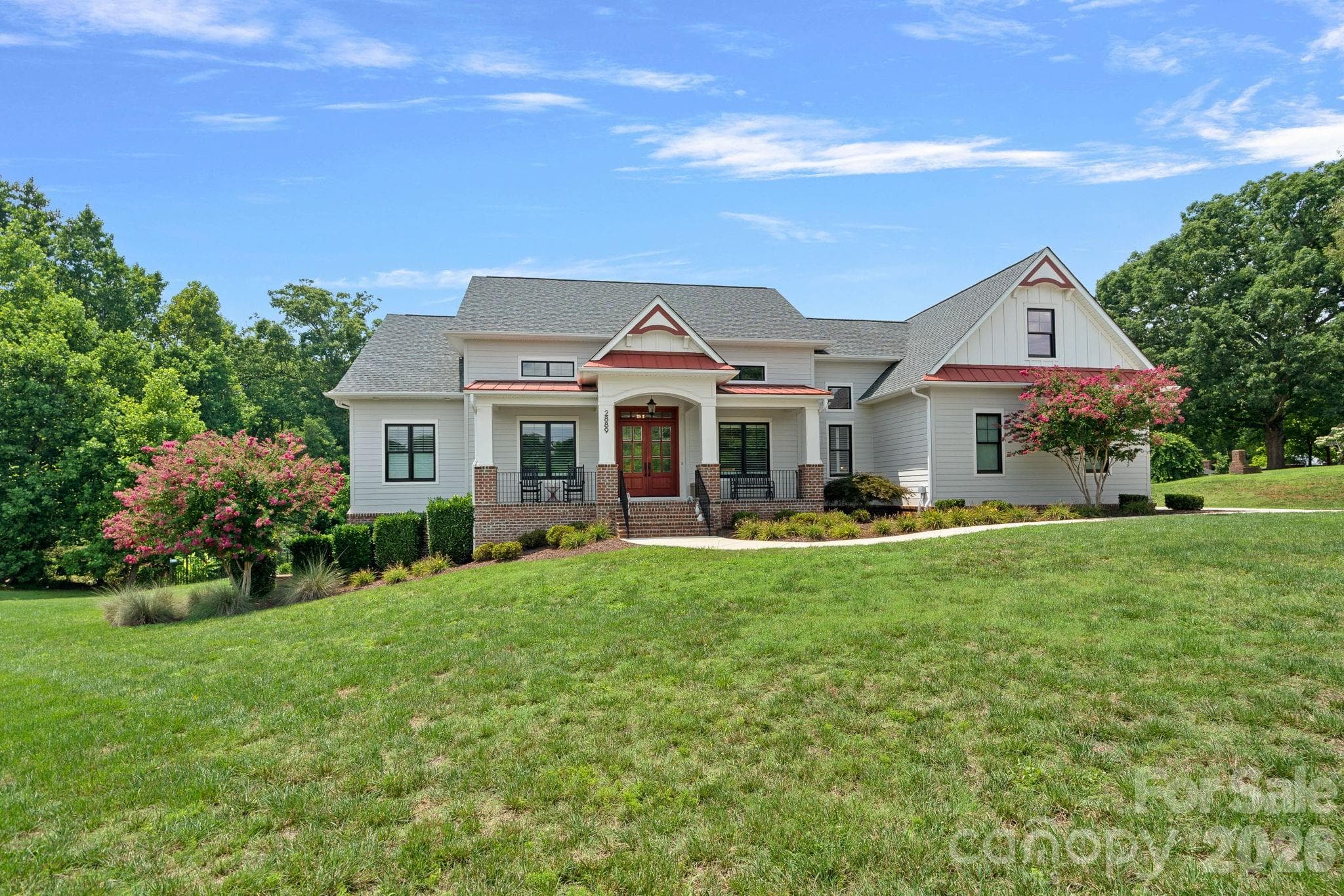 Another view of front of home with beautiful architecture! - 2889 Mount Pleasant Road, Sherrills Ford