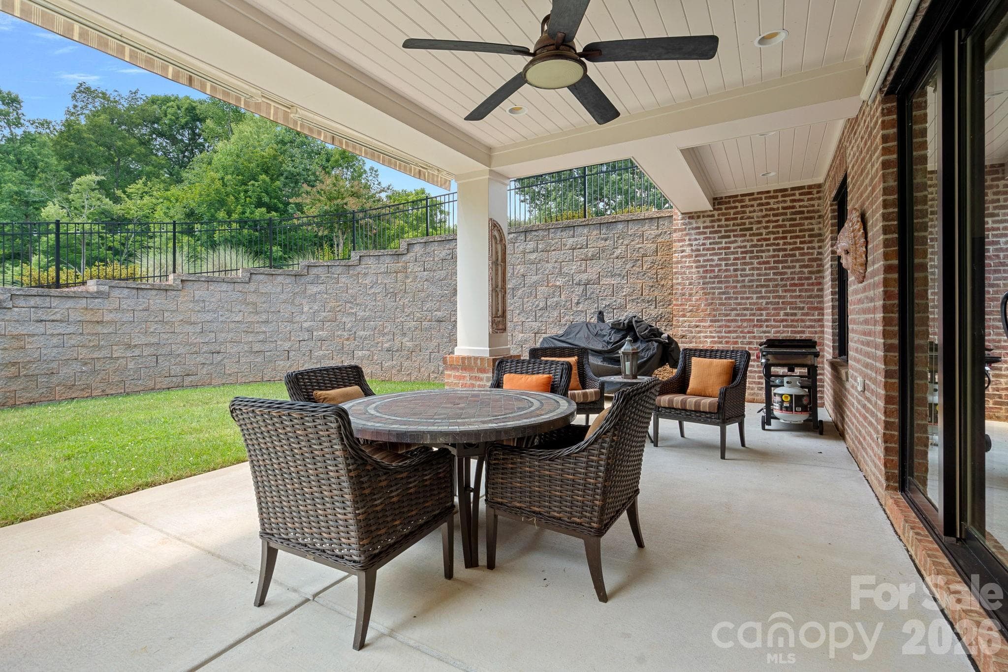another view of covered patio - walkout basement level (extended area for grills, etc) - 2889 Mount Pleasant Road, Sherrills Ford