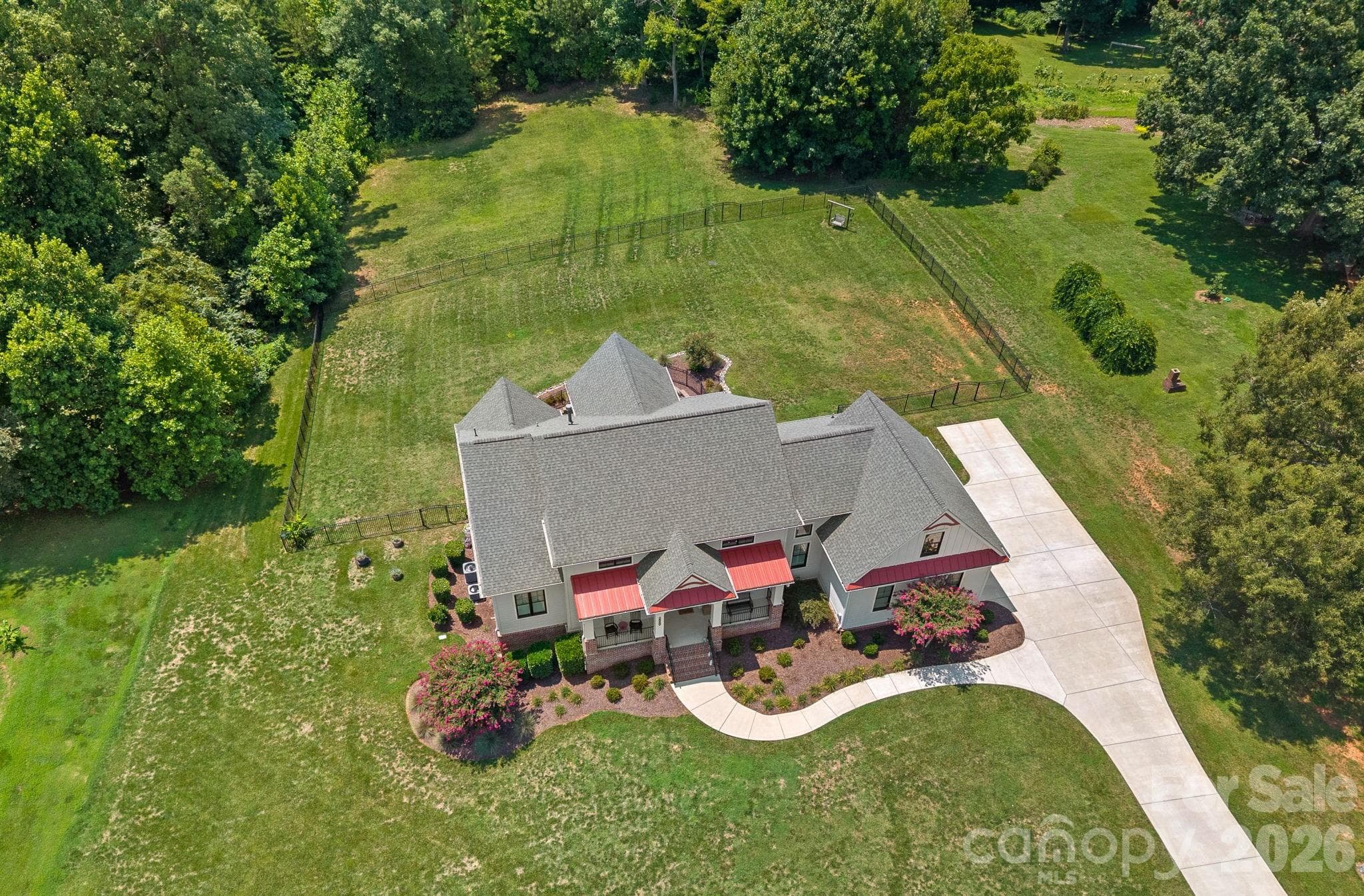 aerial view of the hme - see the fenced in back yard - 2889 Mount Pleasant Road, Sherrills Ford