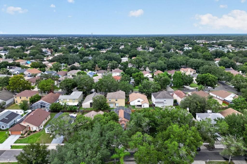 Aerial view of the surrounding neighborhood. - 97 ABBEY HOLLOW DR, APOPKA