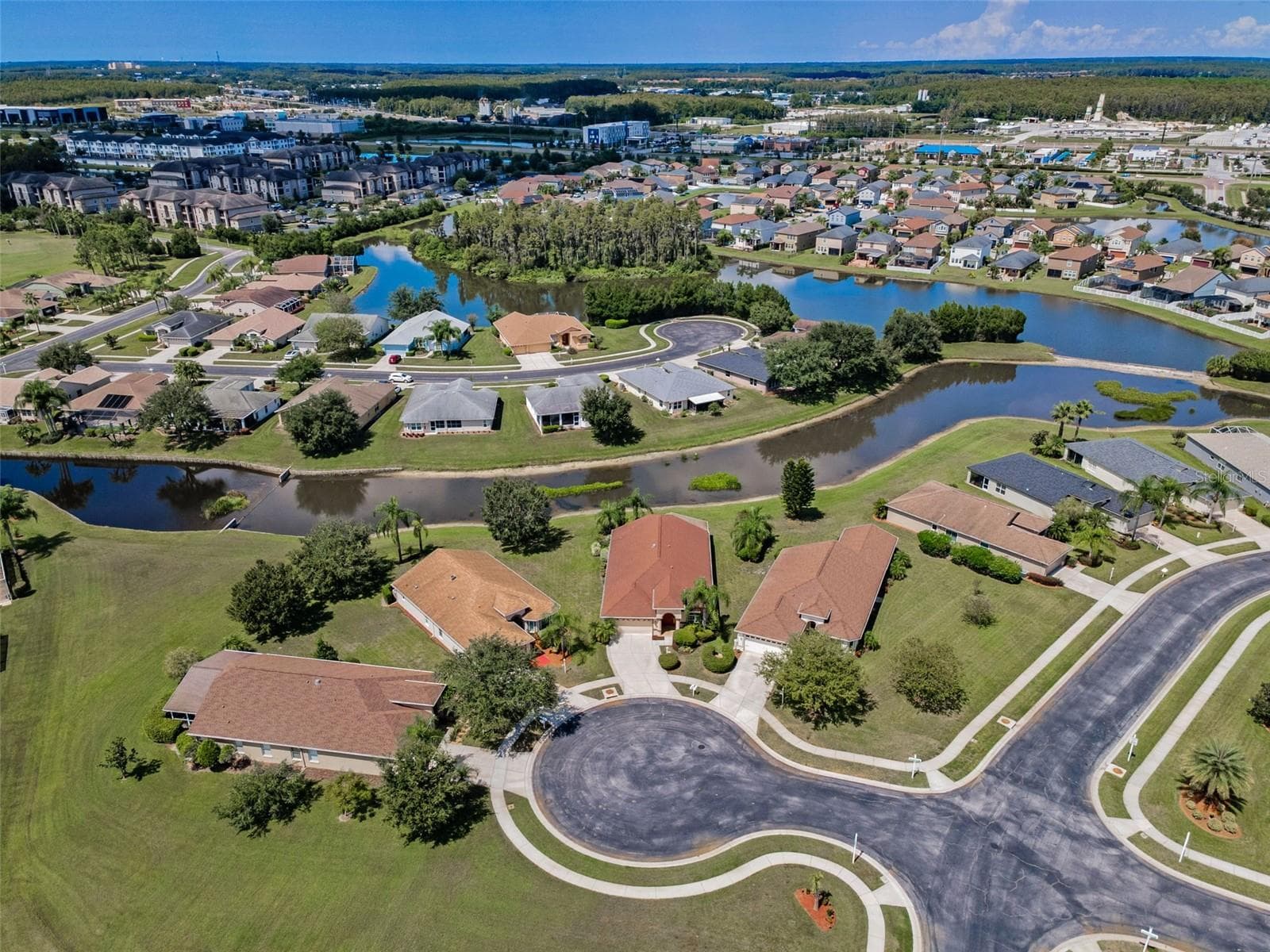 AERIAL VIEW OF THE CUL DE SAC - 12021 FERN TERRACE CT, TRINITY