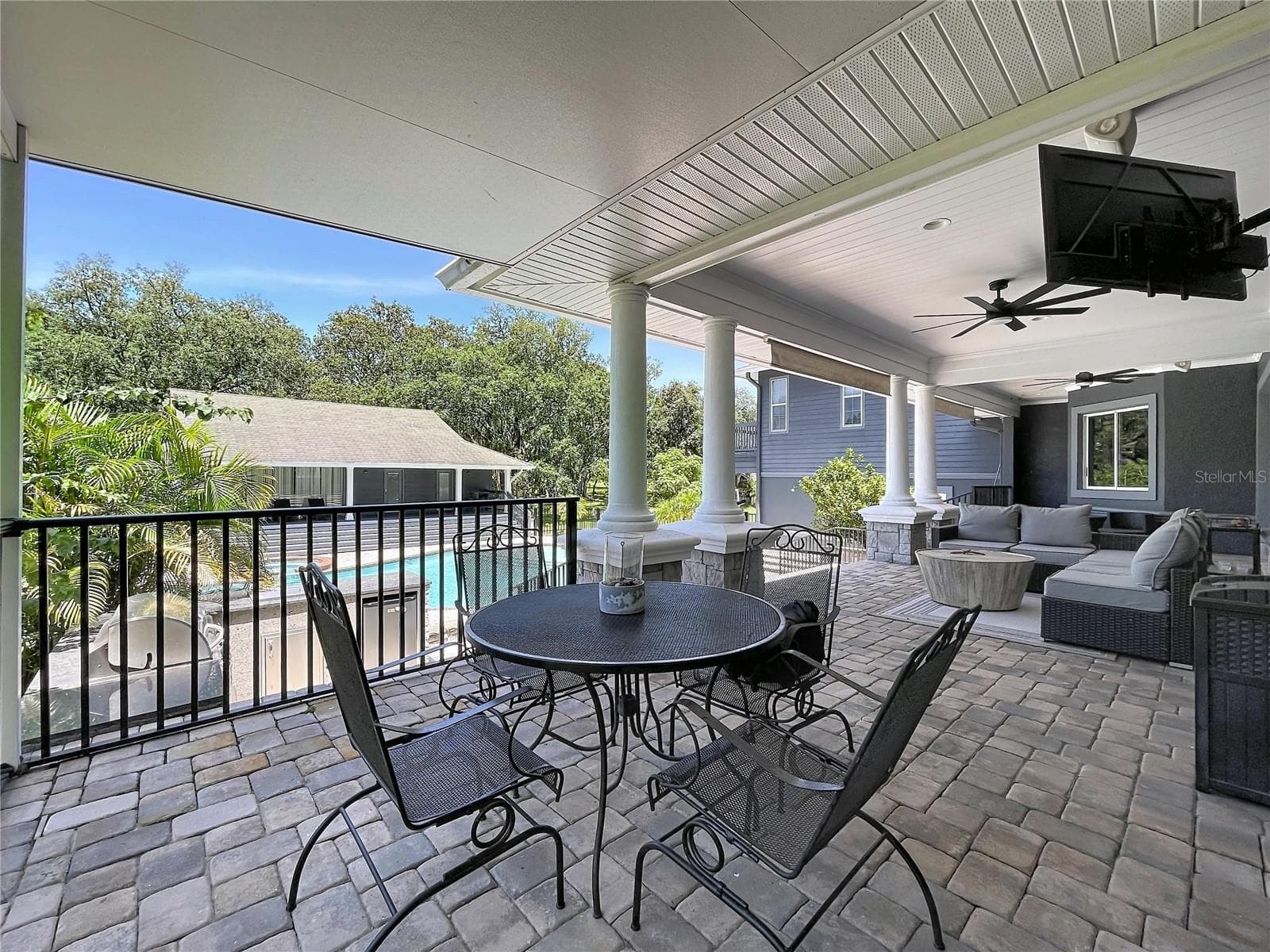 Terrace with view of grill area - 2918 MAGNOLIA TRCE, TARPON SPRINGS