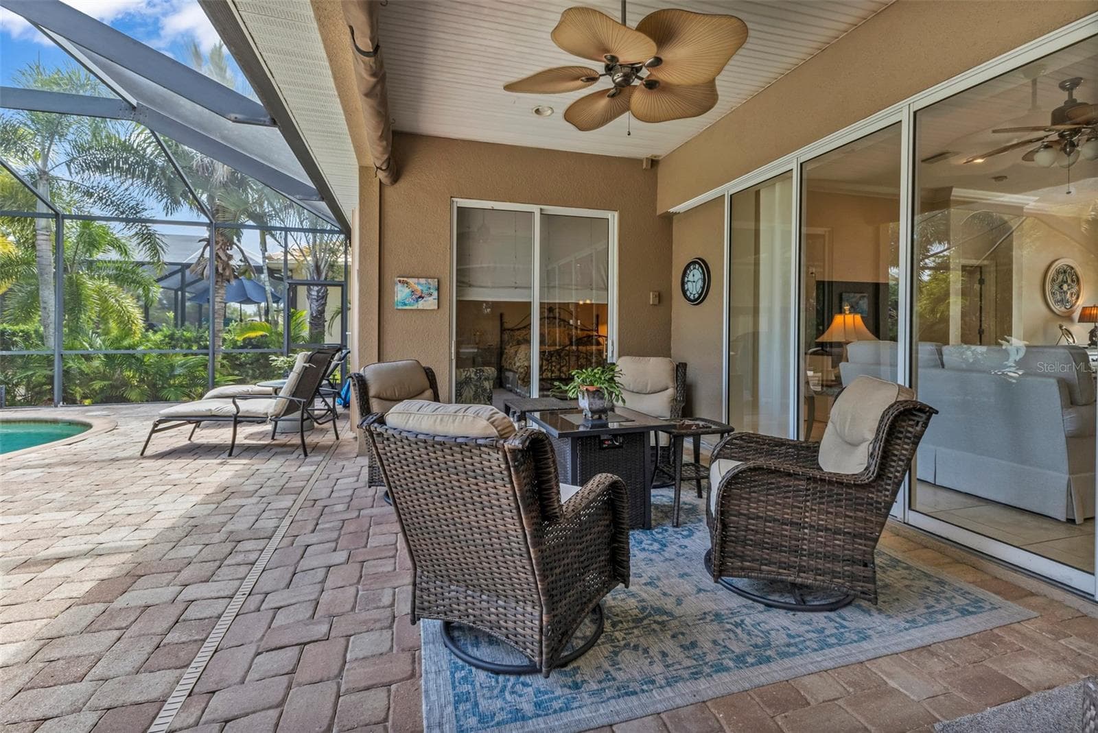 Note, the four panel sliders "pocket" for full view - 24228 PEPPERCORN RD, PUNTA GORDA
