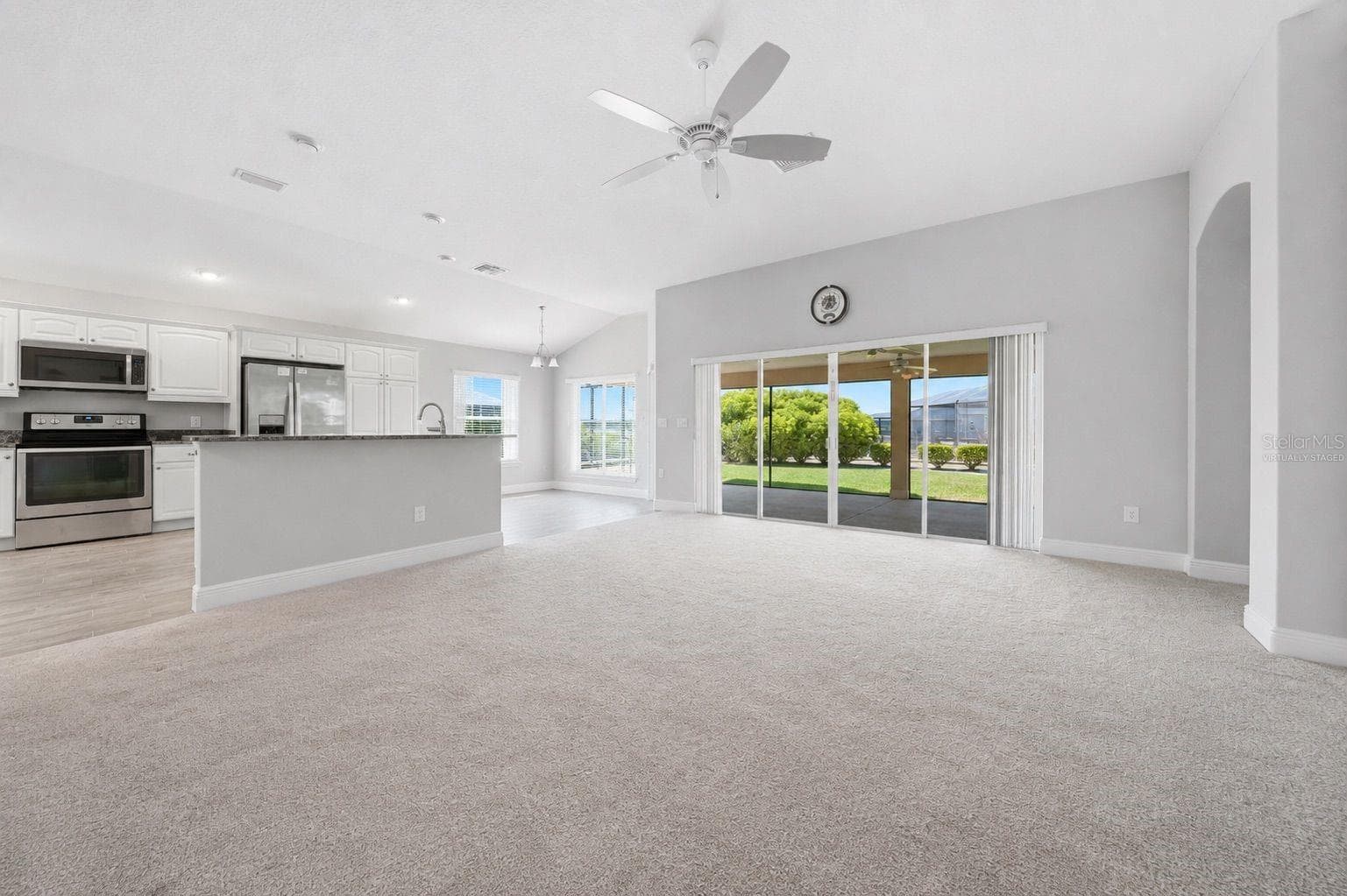 virtually staged  - living room - 1166 BLOUNT AVE, THE VILLAGES