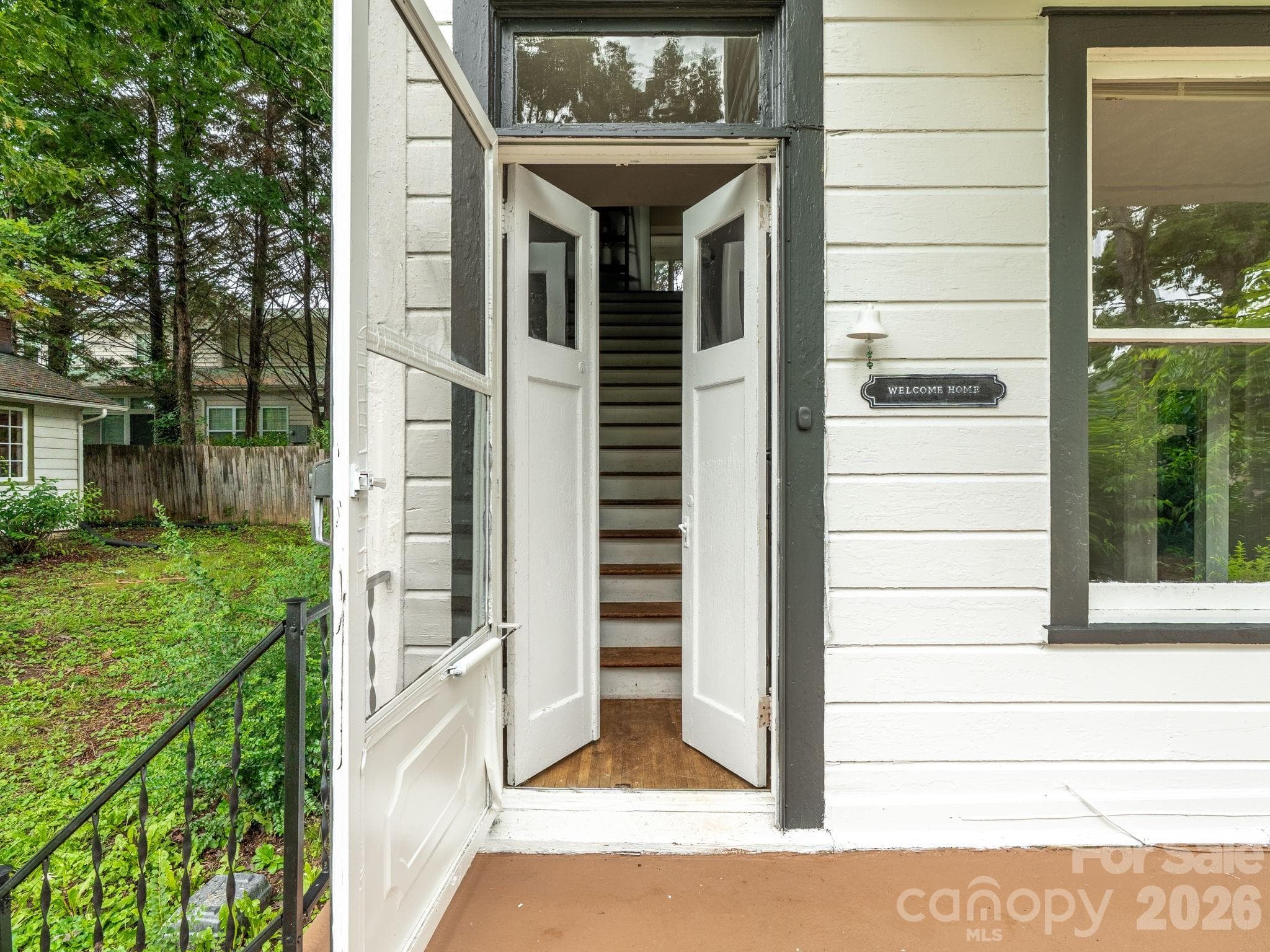 Separate entrance for the second floor. - 111-113 Stewart Street, Hendersonville