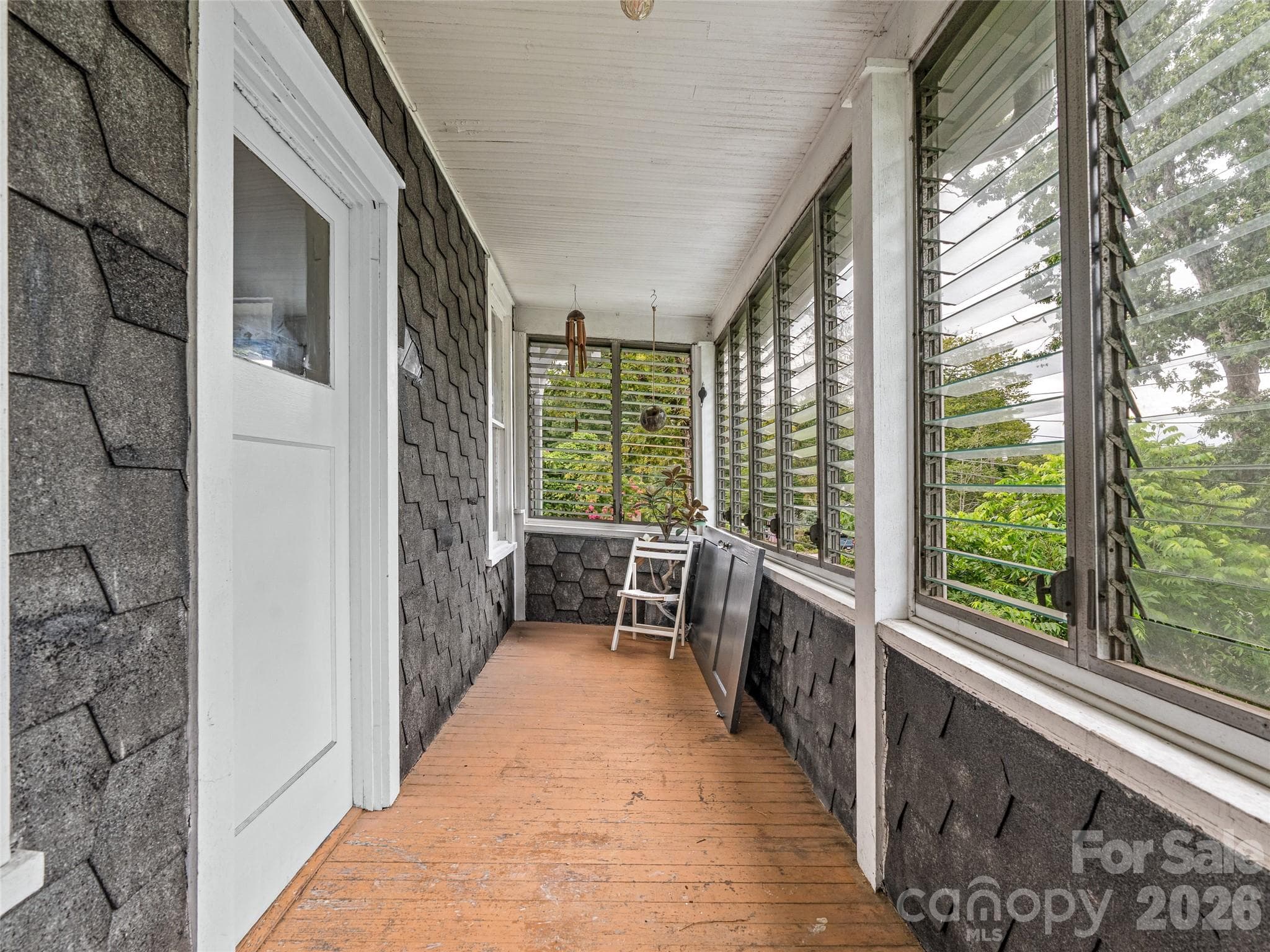 Upper Level Enclosed Front Porch/Sleeping Porch - 111-113 Stewart Street, Hendersonville