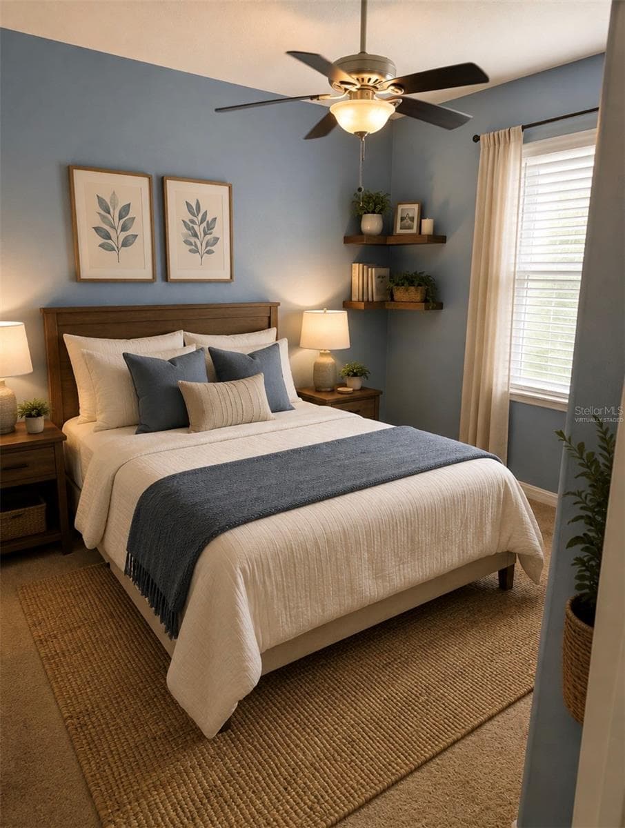 Virtually staged bedroom 3 - 3933 SERENADE LN, LAKELAND