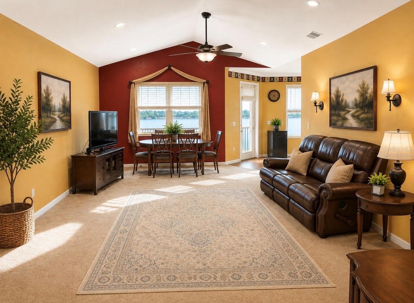 Virtually staged living/dining - 3933 SERENADE LN, LAKELAND