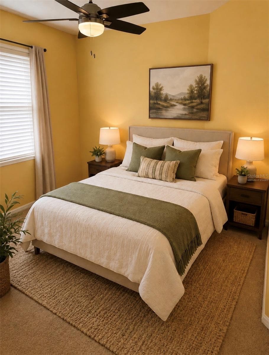 Virtually staged bedroom 2 - 3933 SERENADE LN, LAKELAND