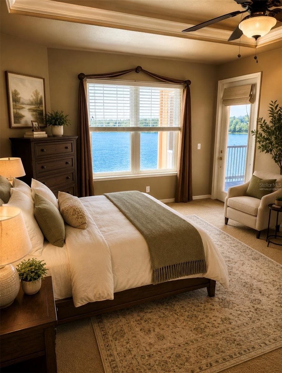 Virtually staged Primary bedroom - 3933 SERENADE LN, LAKELAND