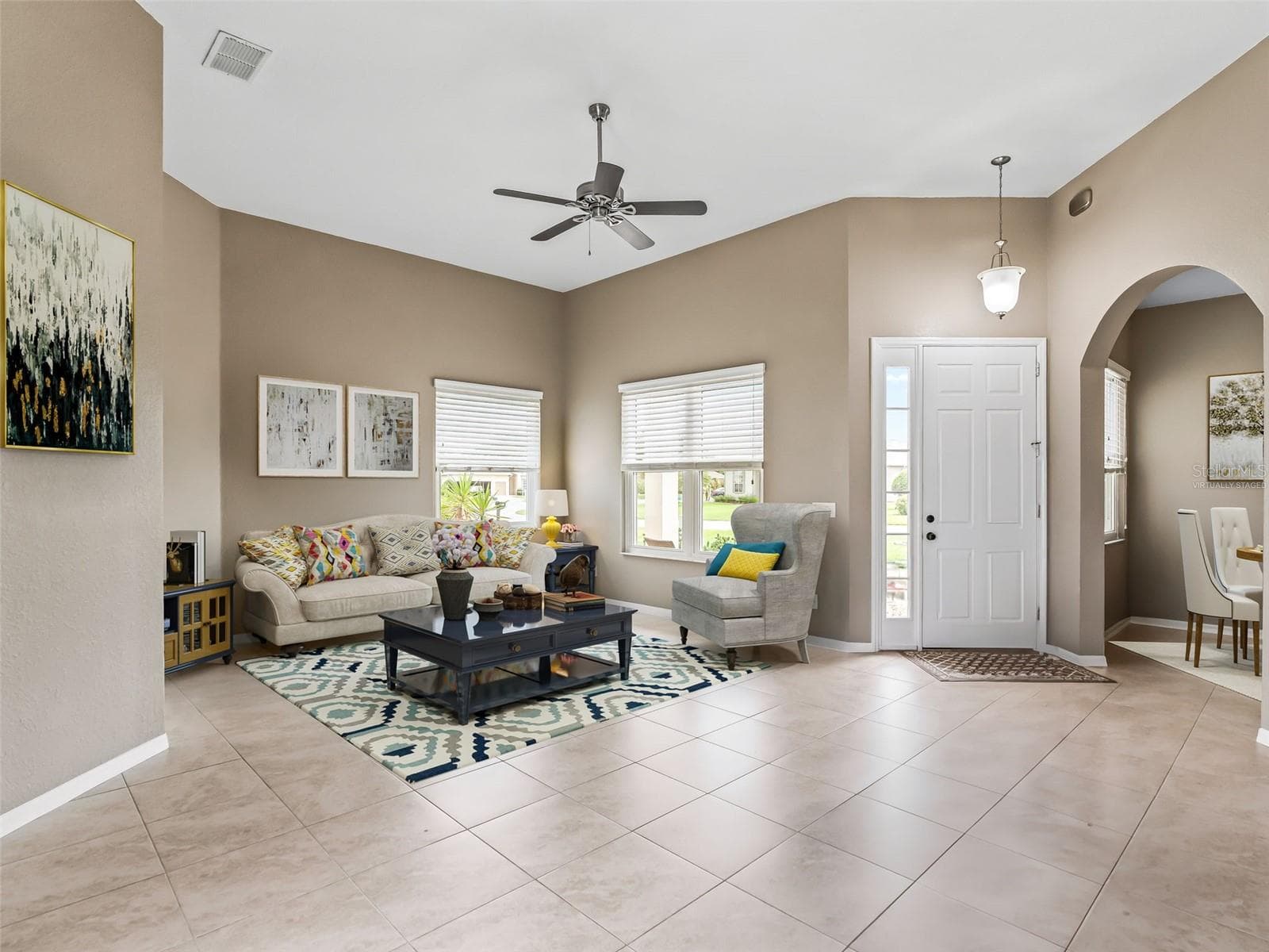 Virtually Staged Great room - 11972 SE 176TH PLACE RD, SUMMERFIELD