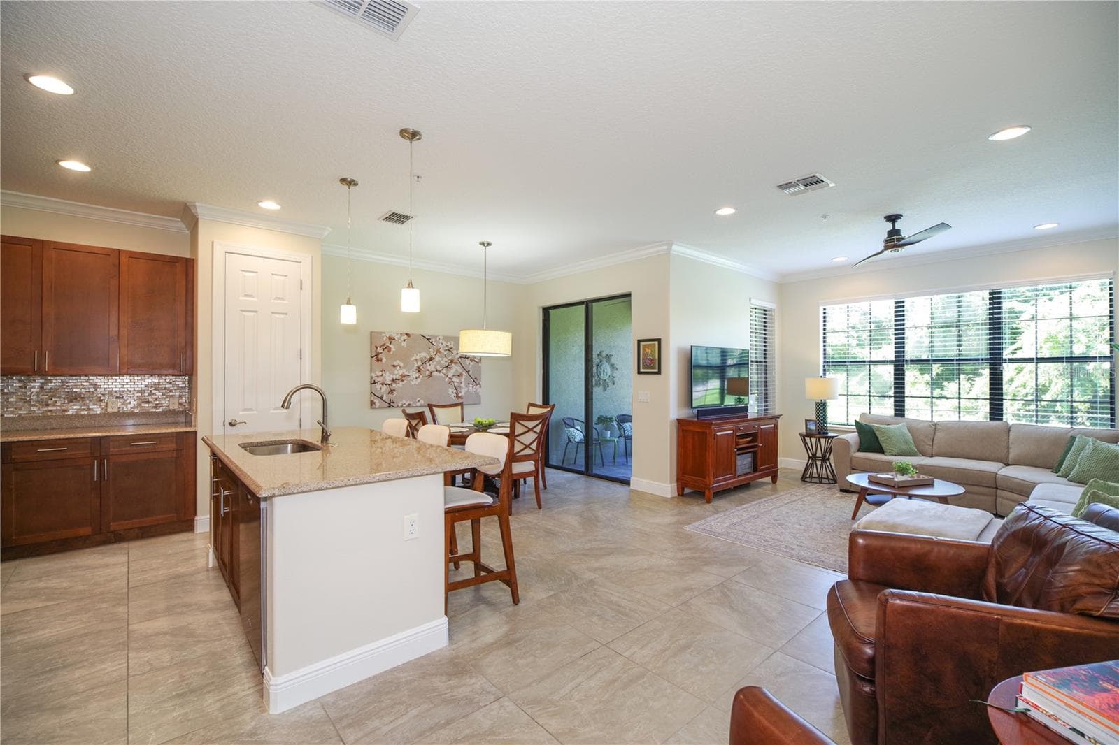 VIEWS OF KITCHEN, DINING AND LIVING ROOMS - 1541 CORKERY CT #1541, WINTER SPRINGS