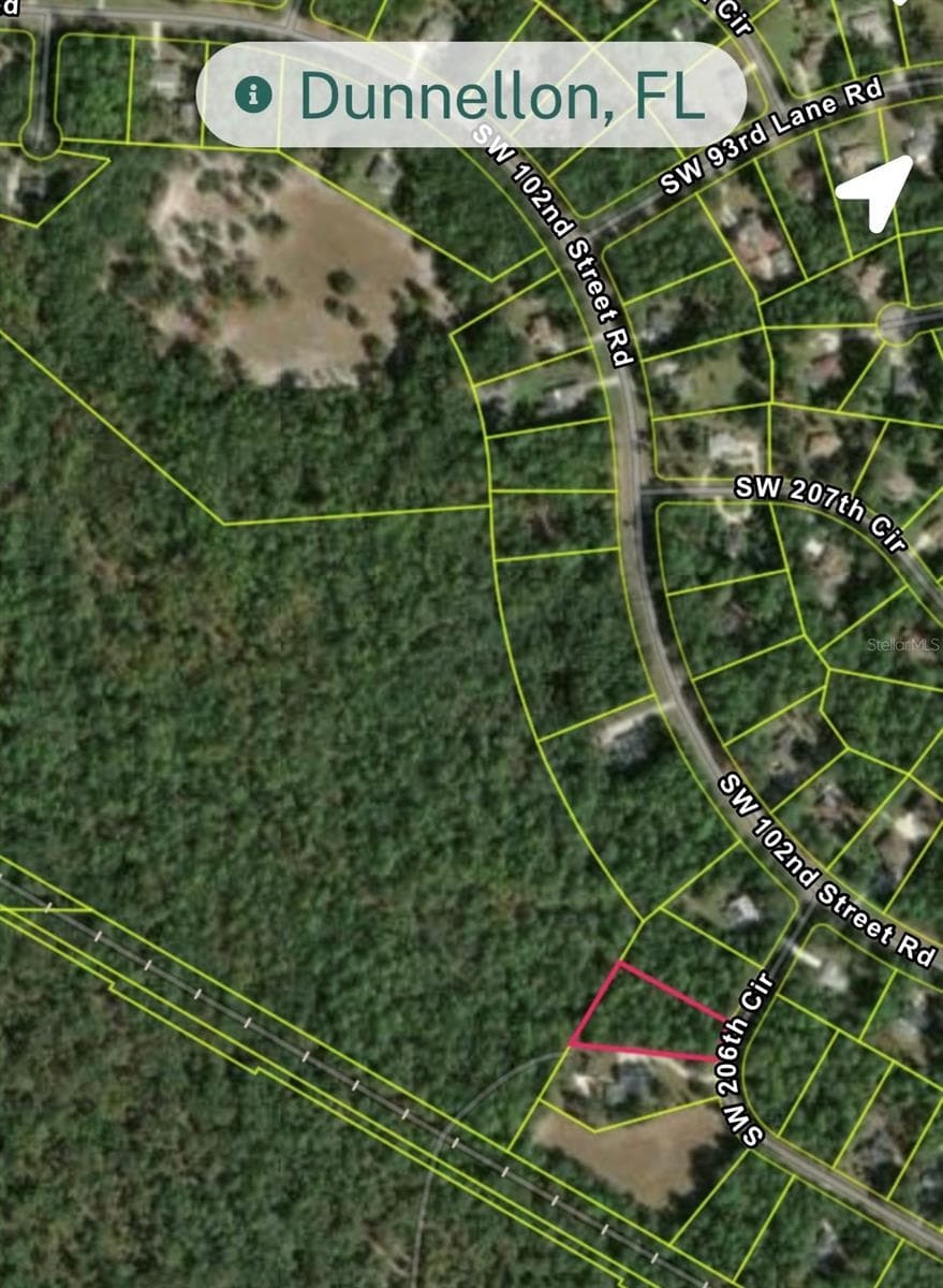 Overhead Showing 43 Acres on Backside - Lot 28 SW 206 CIR, DUNNELLON