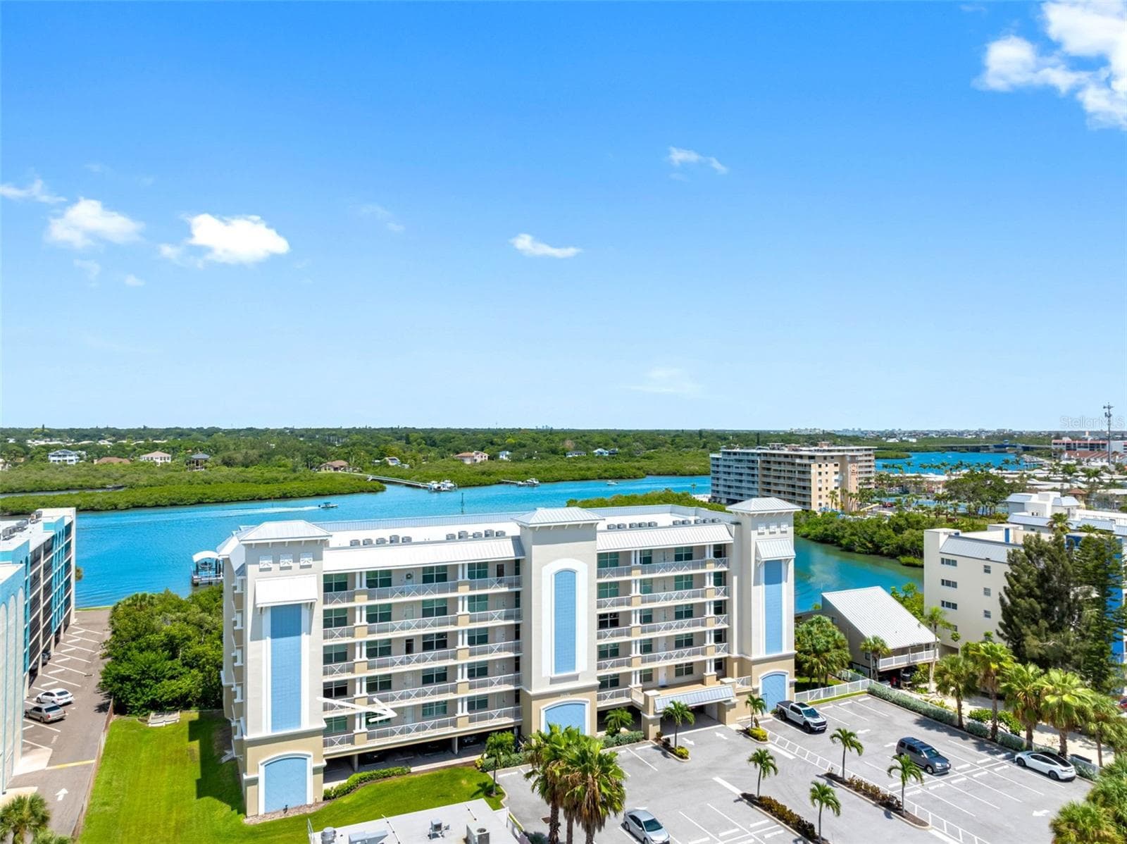 Built 2017 - Secured Coded Keyless Lobby... Post-tension reinforced concrete construction, textured concrete masonry exterior walls, metal standing seam roofing system plus paver entry from exterior. New Roof - New Ext Paint Circa 2023 - 19519 GULF BLVD #202, INDIAN SHORES