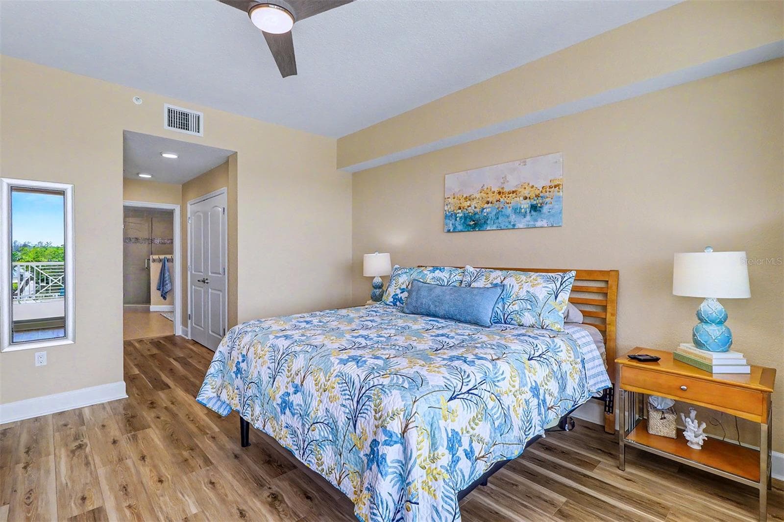 ... Looking in from Balcony to Master suite. Two Closets and then Large Master Bath. - 19519 GULF BLVD #202, INDIAN SHORES
