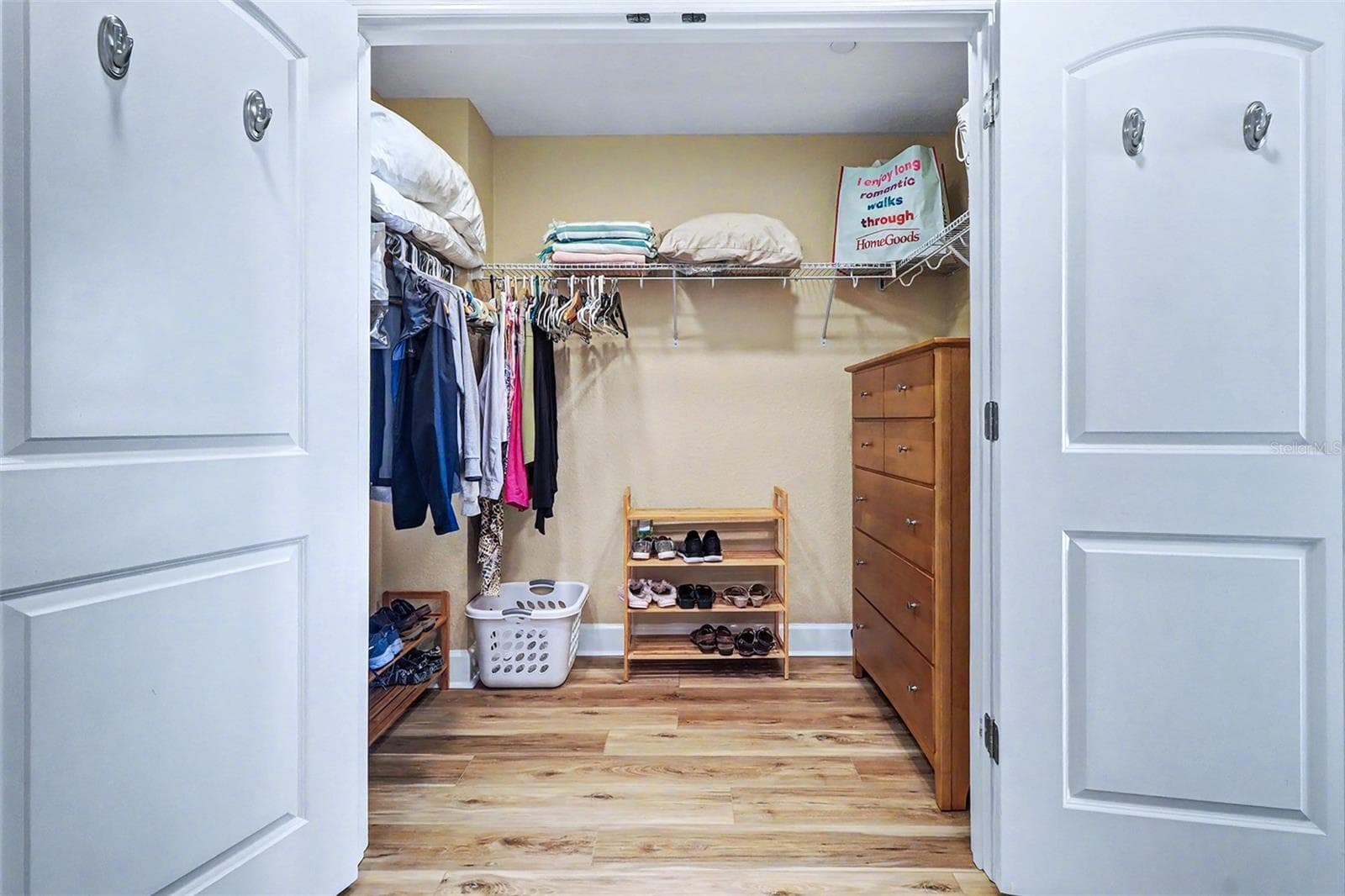 . Master Bedroom enjoys Two Closets located by the entrance to the Master Bathroom. This is the Larger at 4.8 x 7.9... I don't have to tell you who picks which closet. - 19519 GULF BLVD #202, INDIAN SHORES