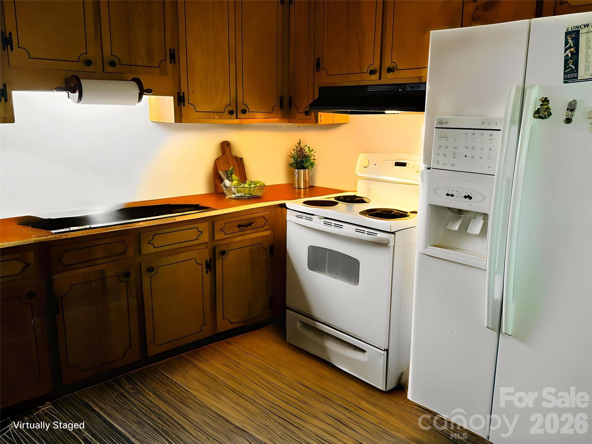 Virtually Staged Kitchen - 4410 Birkdale Drive, Charlotte