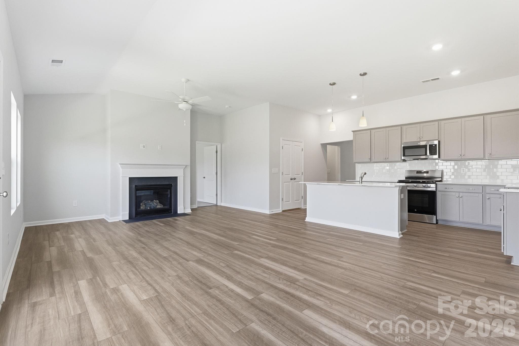 Great Room With Fireplace - Shelby