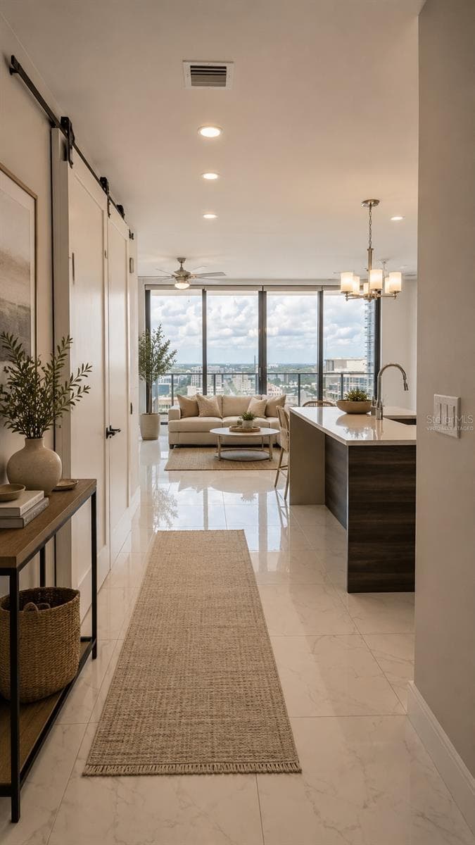 Virtually Staged Entry area - 100 1ST AVE N #2406, ST PETERSBURG