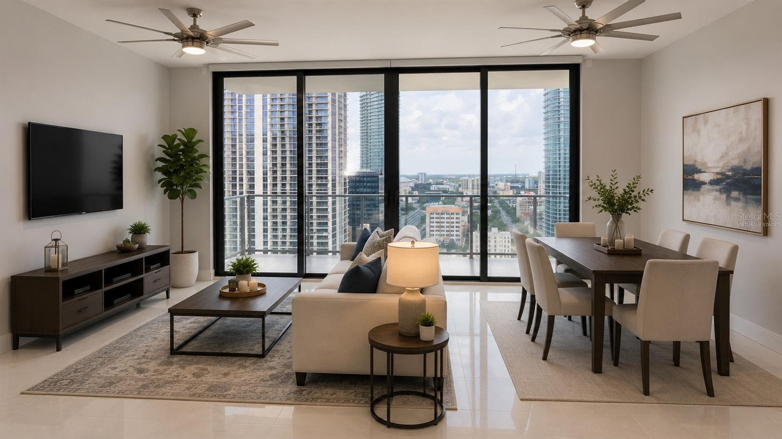 virtually staged living space - 100 1ST AVE N #2406, ST PETERSBURG
