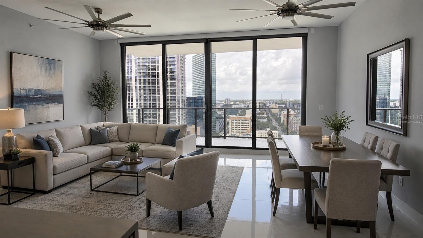 virtually staged living space - 100 1ST AVE N #2406, ST PETERSBURG