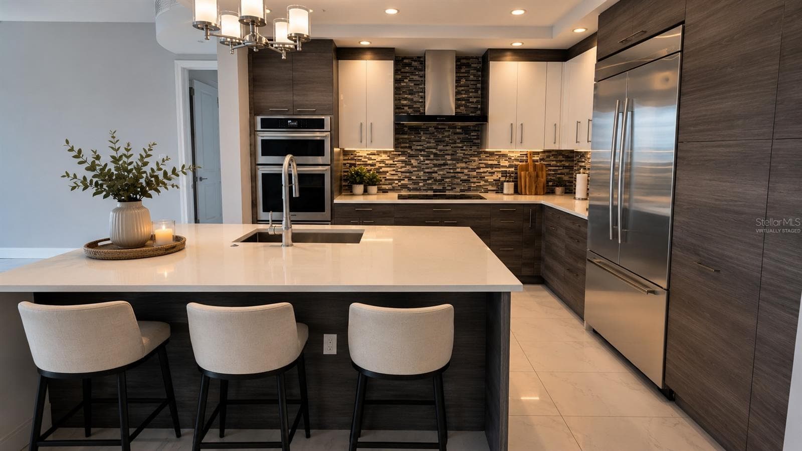 Virtually staged kitchen area - 100 1ST AVE N #2406, ST PETERSBURG