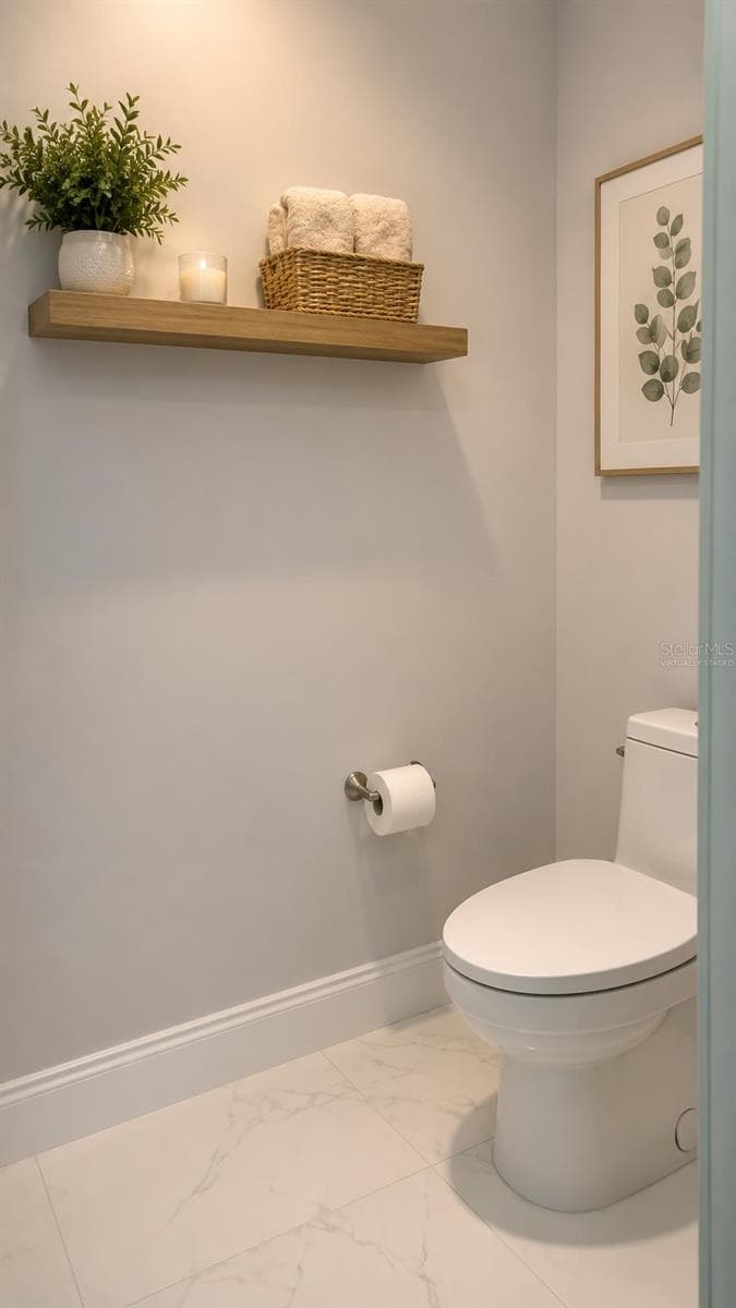 virtually staged half bath - 100 1ST AVE N #2406, ST PETERSBURG