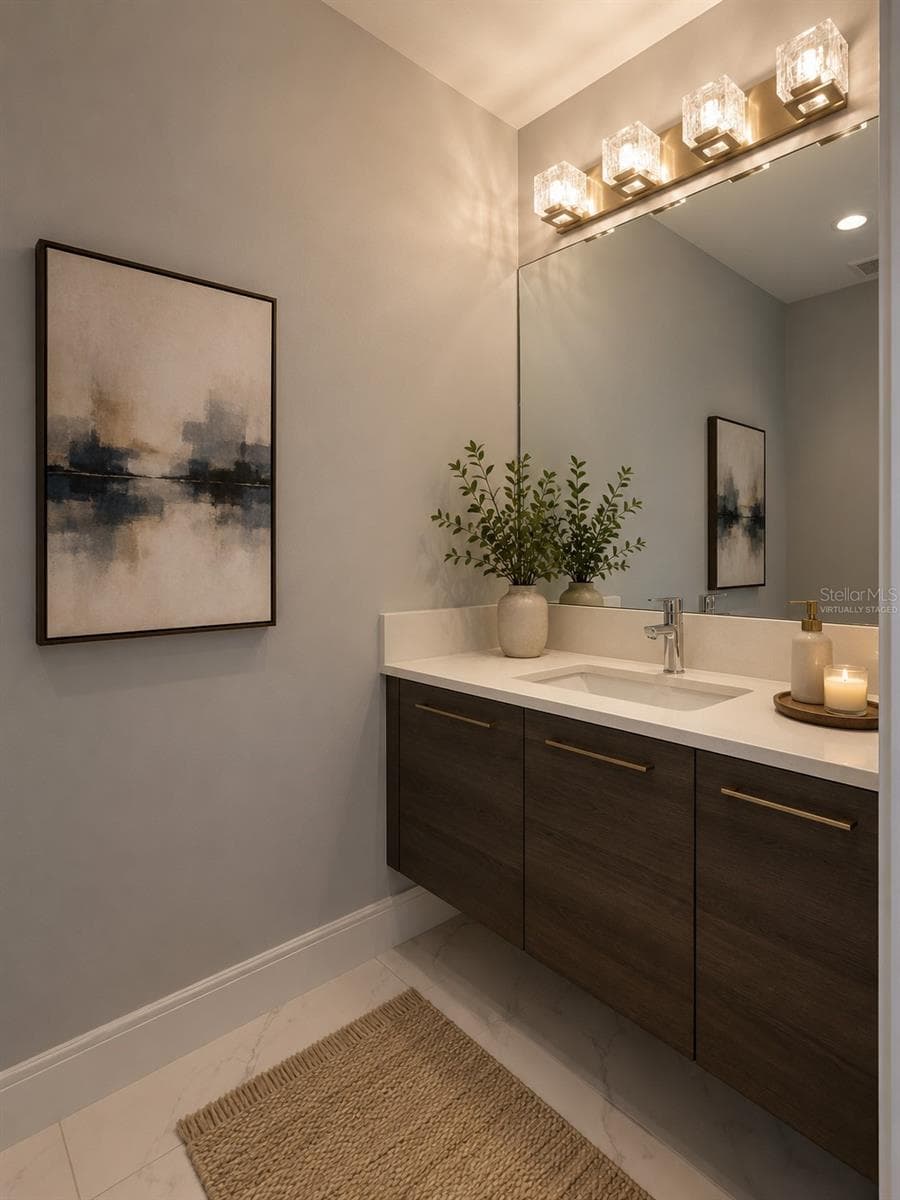 virtually staged half bath - 100 1ST AVE N #2406, ST PETERSBURG