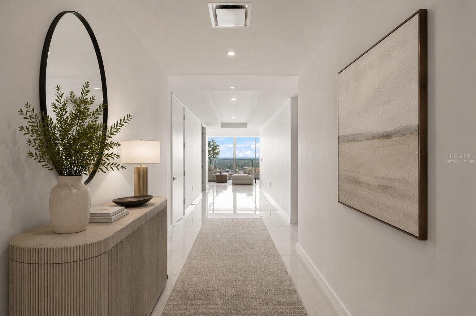 Virtually Staged Entry Hallway - 400 CENTRAL AVE #2901, ST PETERSBURG