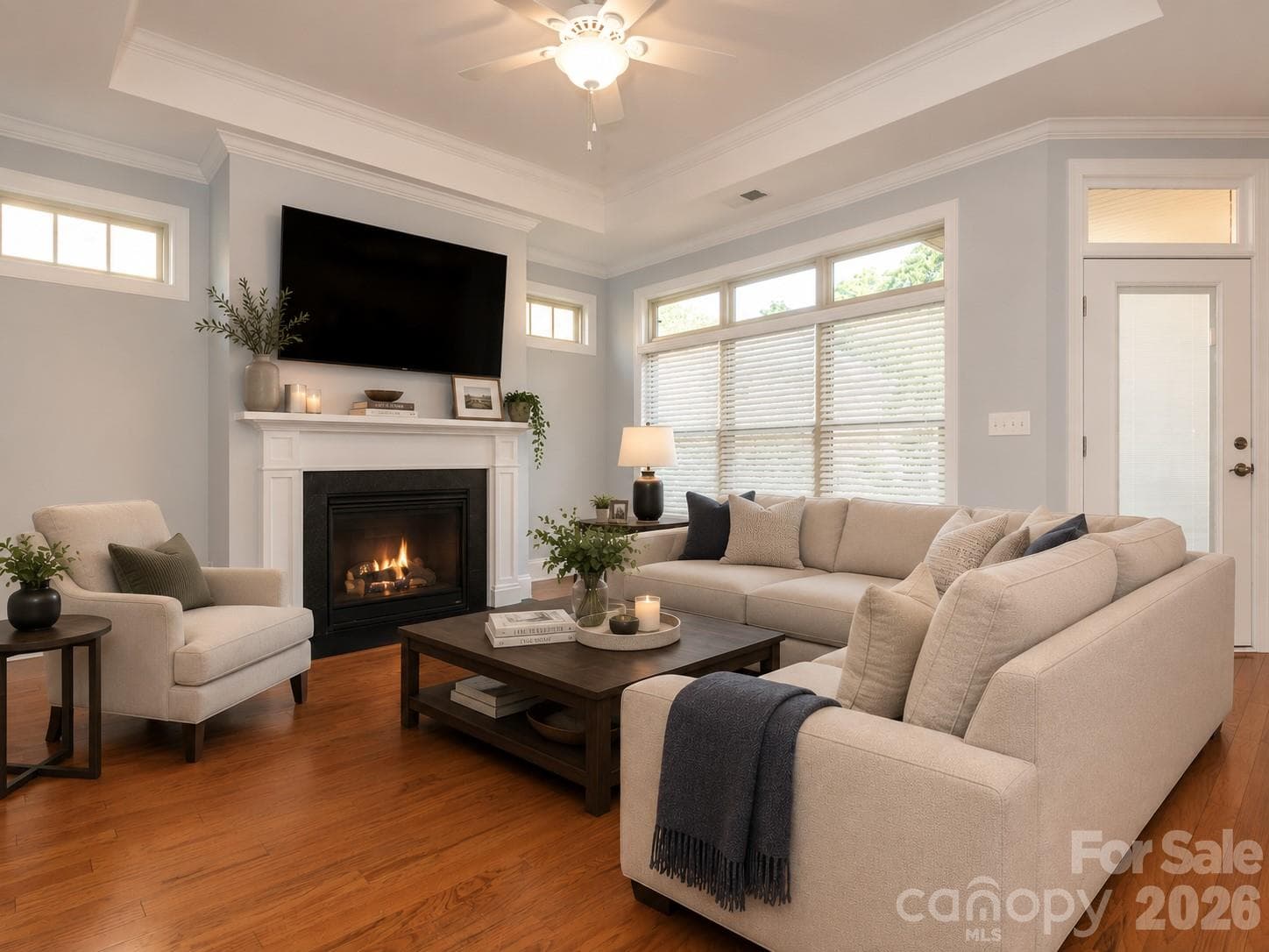 Virtually staged great room - 4534 Ideal Way, Harrisburg