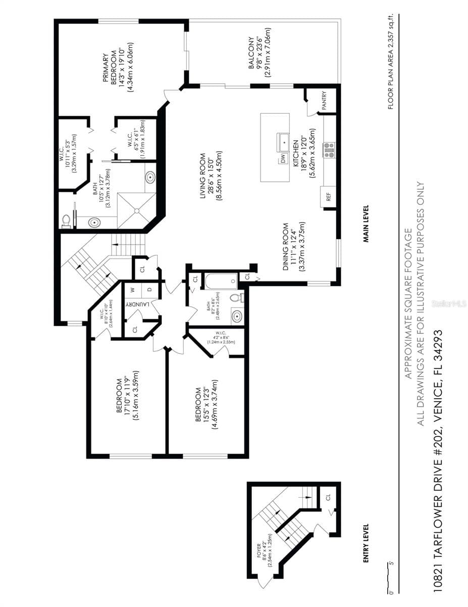 10821 #202 Floor Plan. - 10821 TARFLOWER DR #202, VENICE