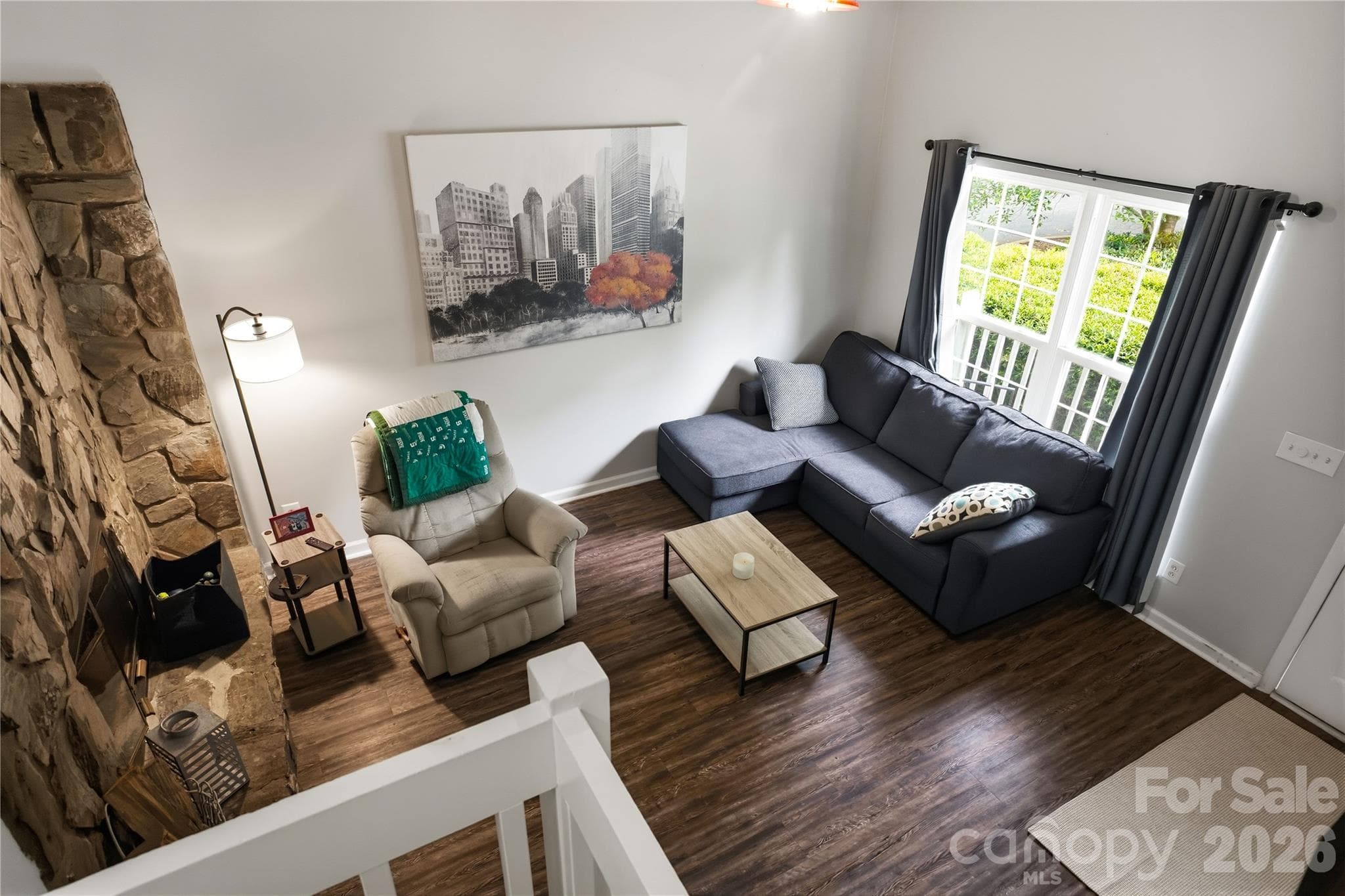Spacious great room with beauitful floors - 6355 Windsor Gate Lane, Charlotte
