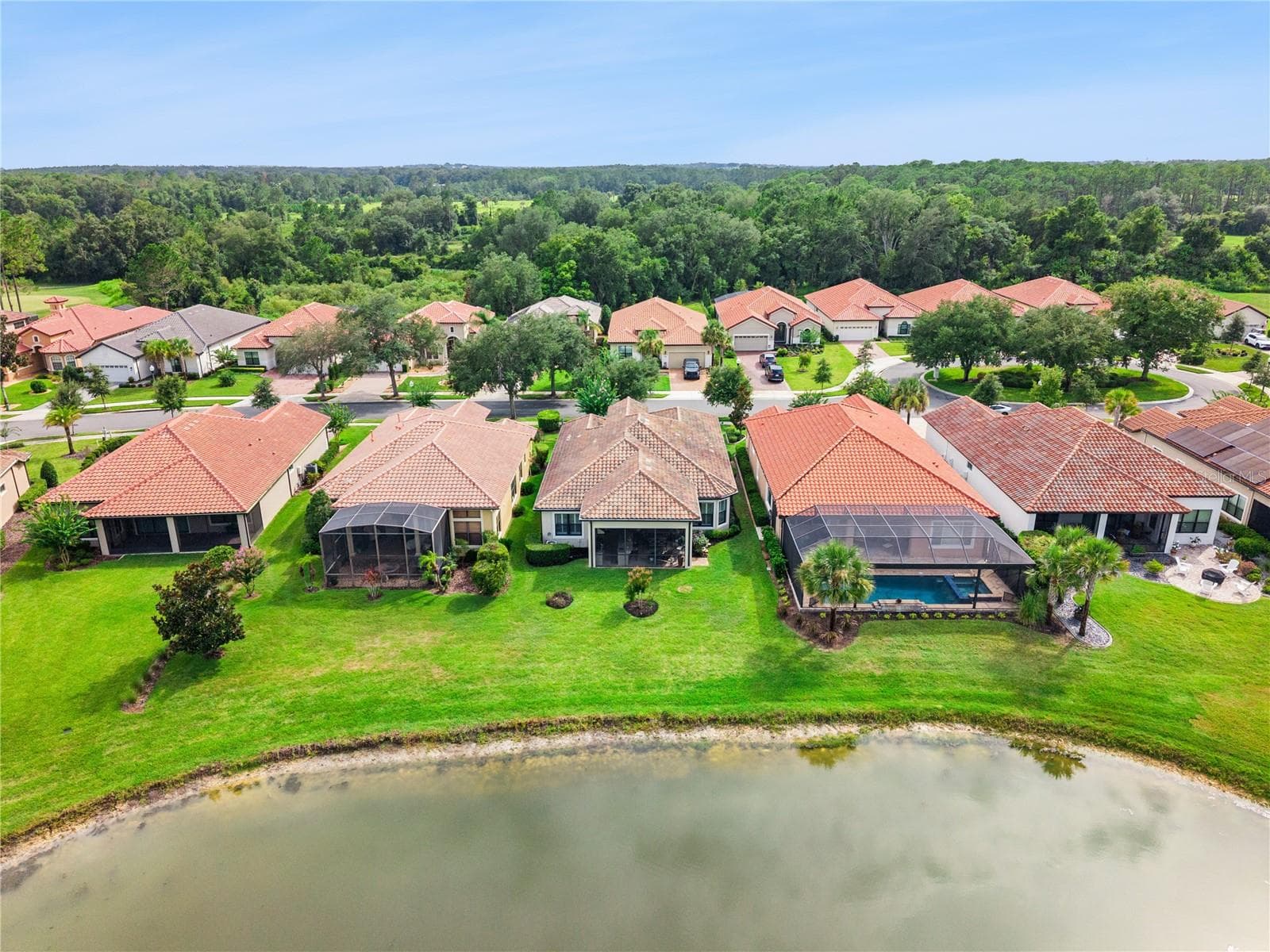 Ariel view from the golf course. - 9219 SAN JOSE BLVD, HOWEY IN THE HILLS