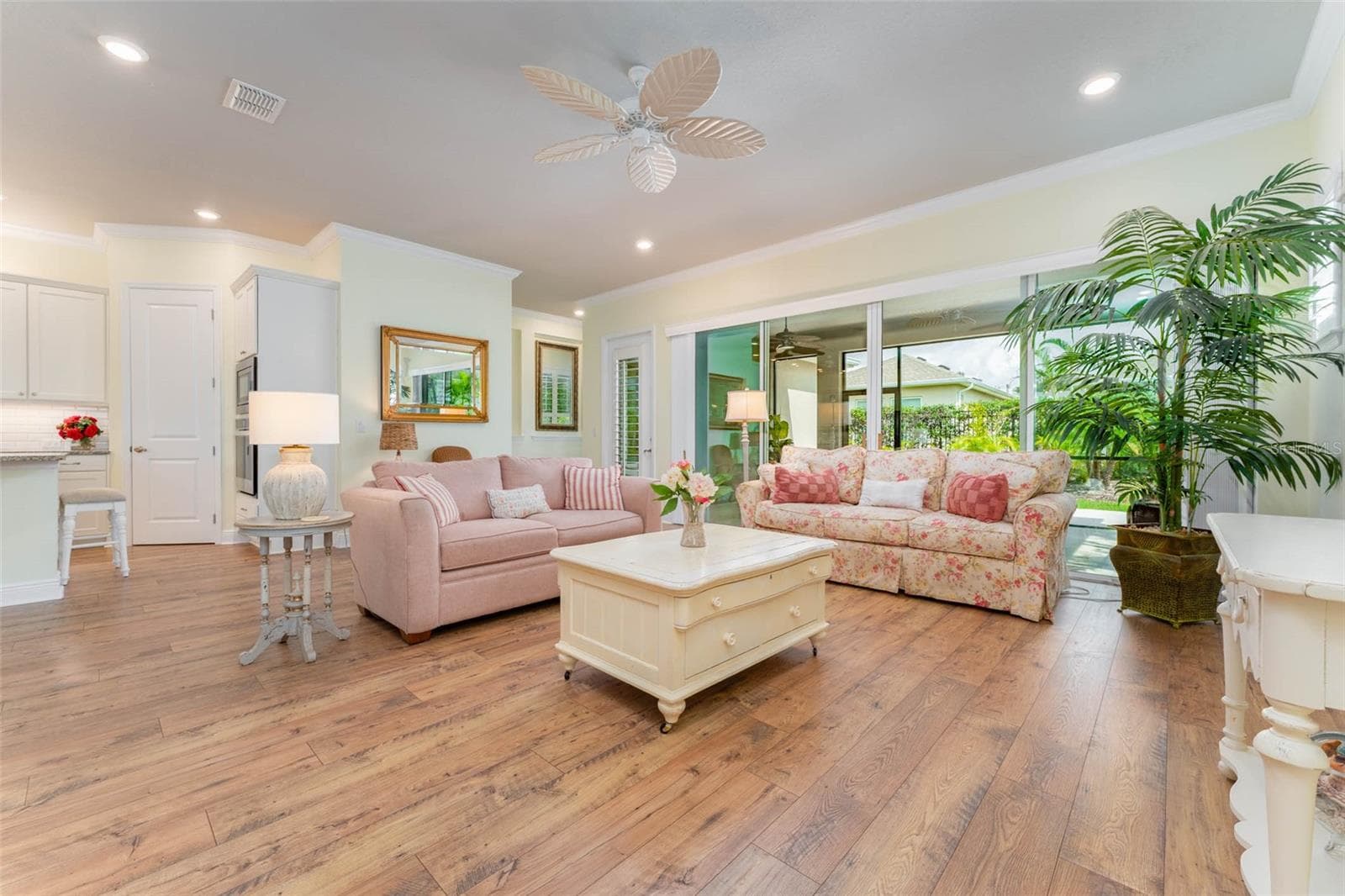 Spacious Great Room with Double Sliders Overlooking Lanai & Private Backyard - 14008 SWALLOW HILL DR, LITHIA