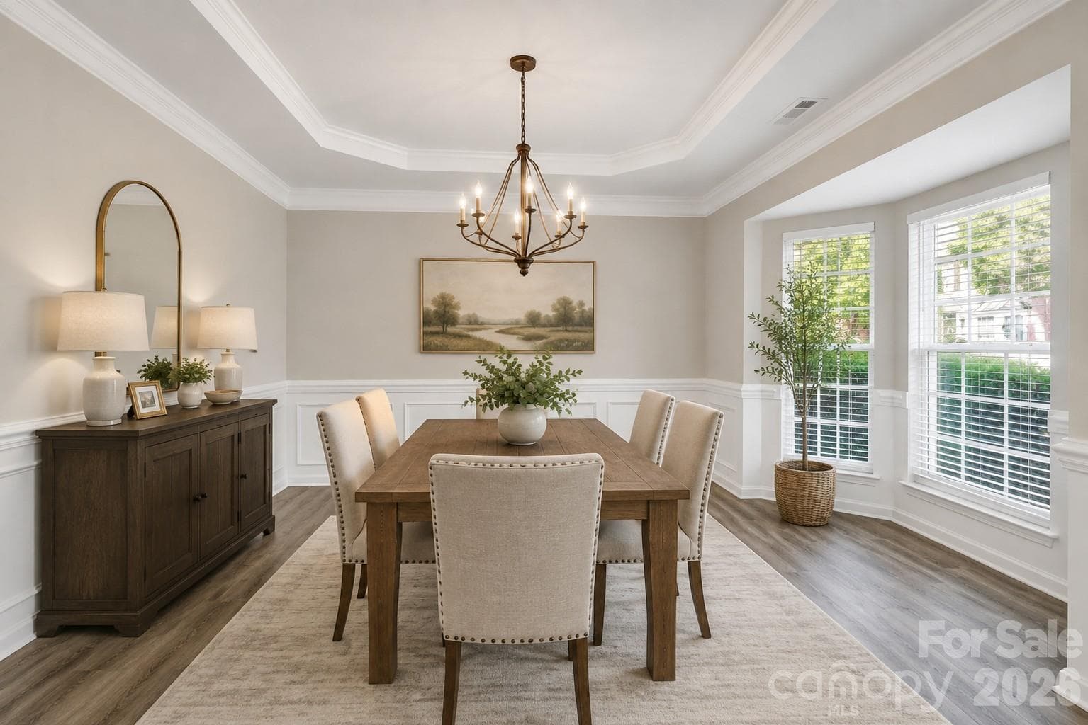 Dining Room virtually staged - 20528 Harbor View Drive, Cornelius