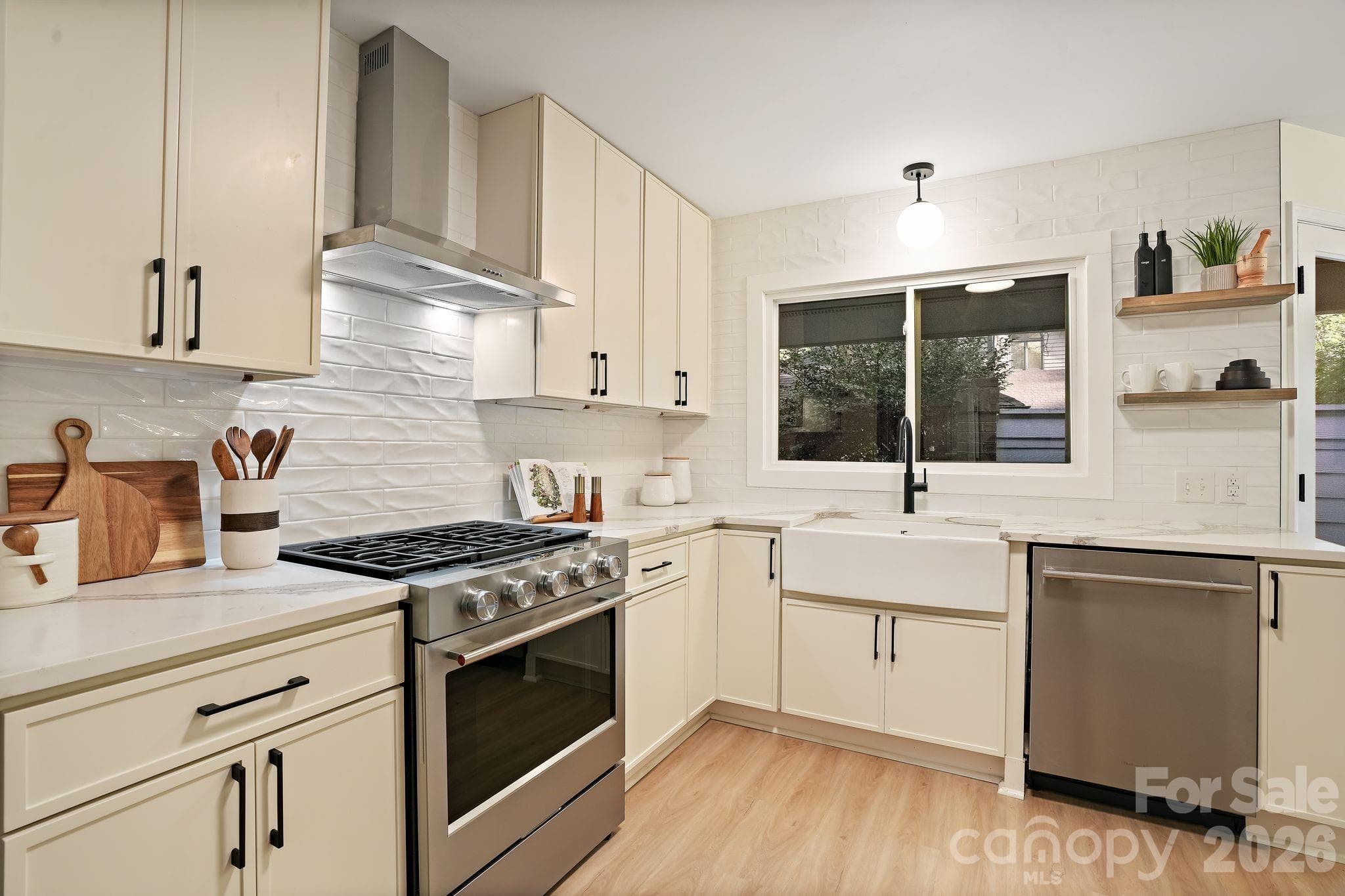 White Quartz Counters, Kitchen Aid Appliance Suite - 6301 Saddlebrook Court, Charlotte