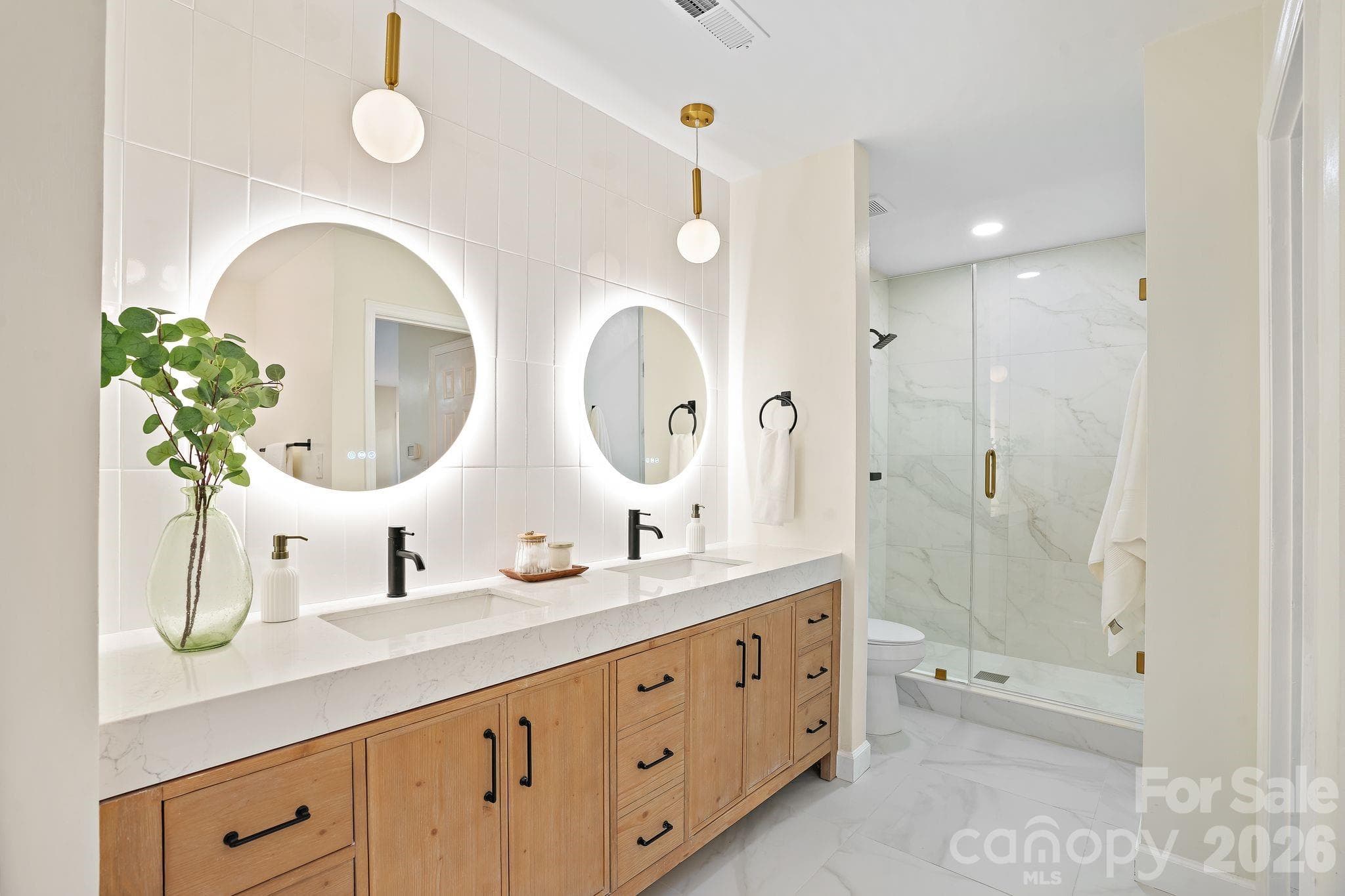 Stunning Primary Bathroom - 6301 Saddlebrook Court, Charlotte